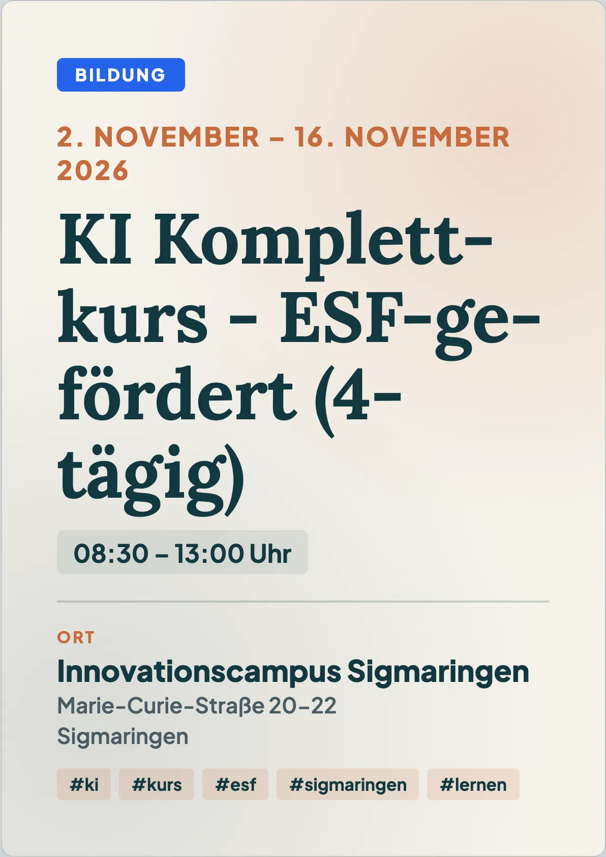Veranstaltungsflyer