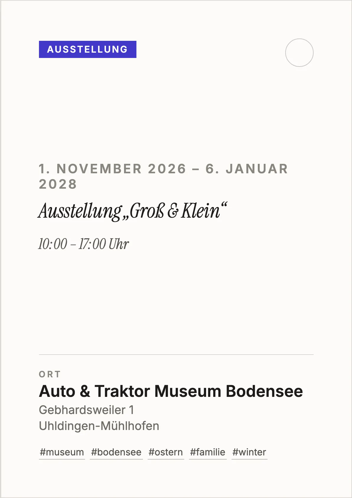 Veranstaltungsflyer