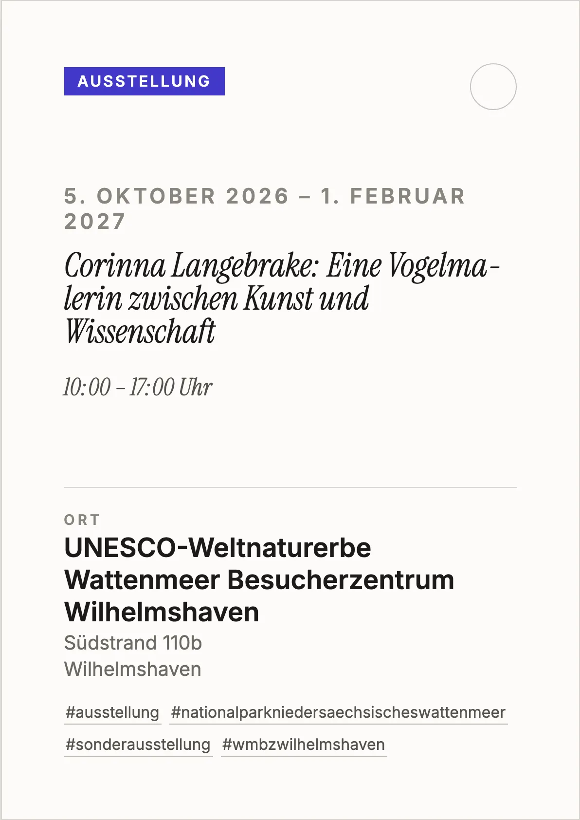Veranstaltungsflyer