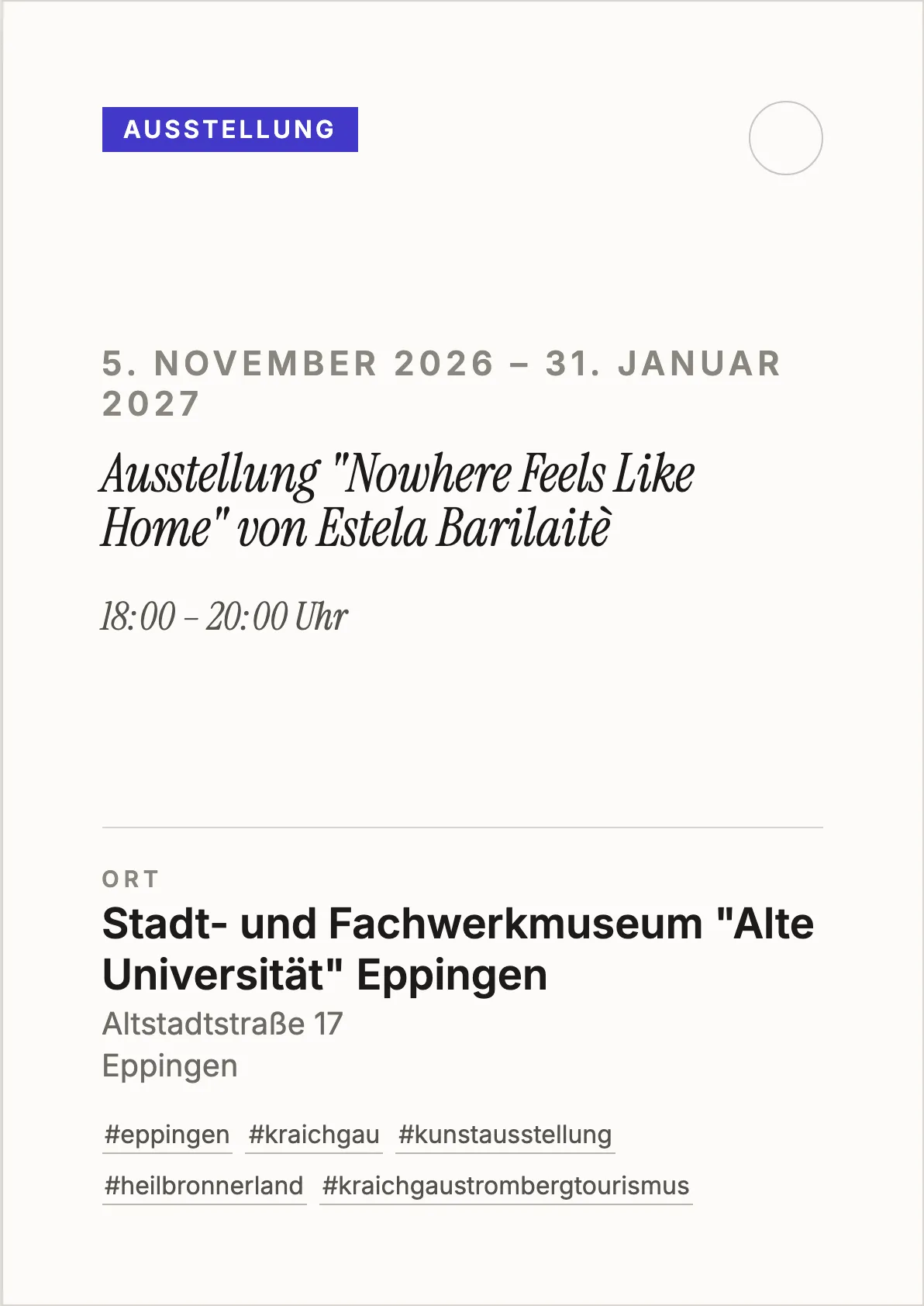 Veranstaltungsflyer