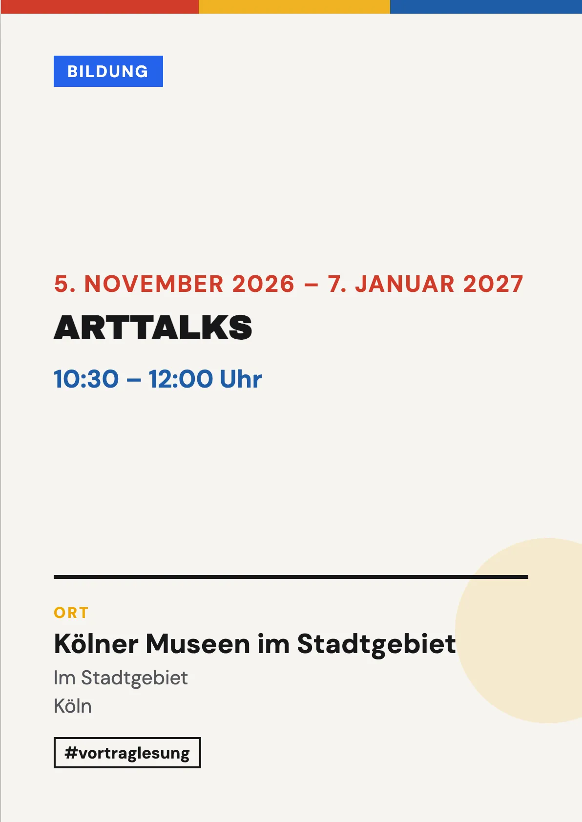 Veranstaltungsflyer