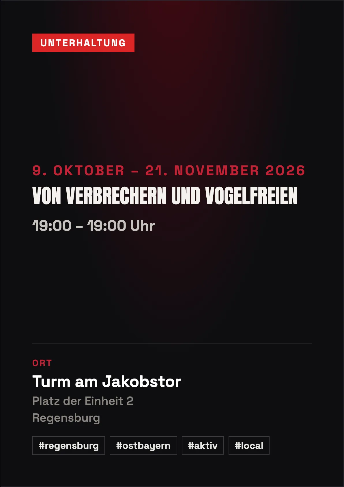 Veranstaltungsflyer