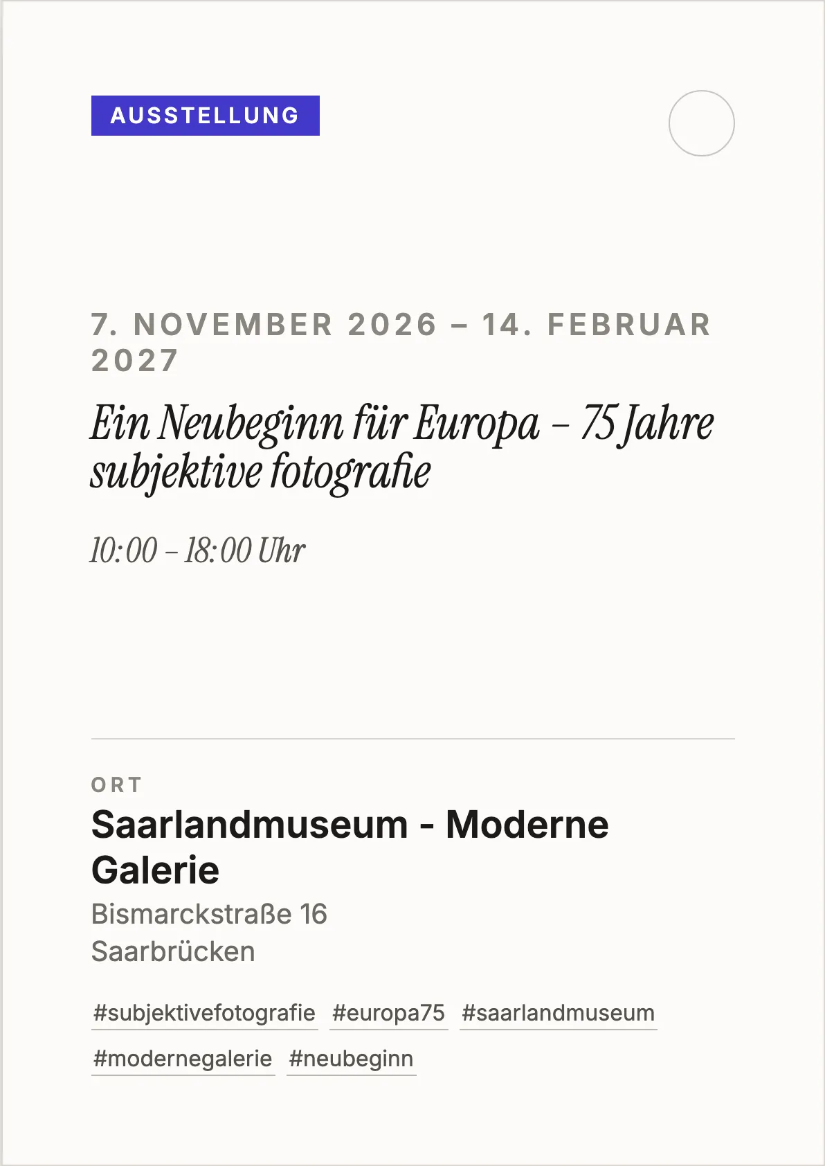 Veranstaltungsflyer