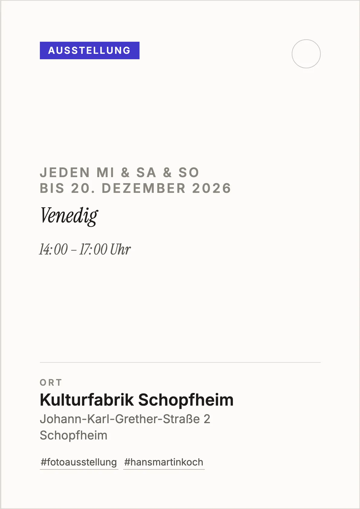 Veranstaltungsflyer