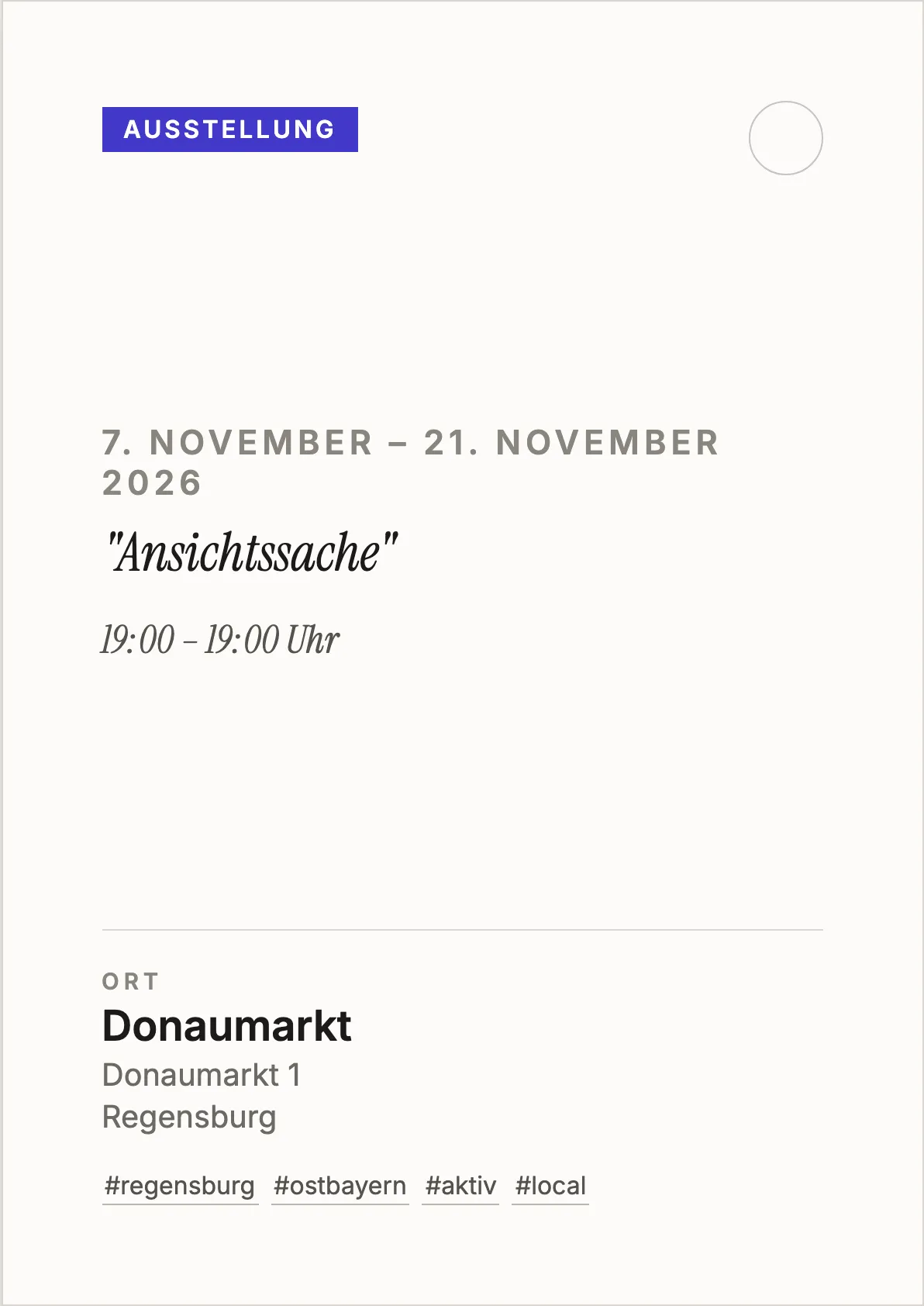 Veranstaltungsflyer