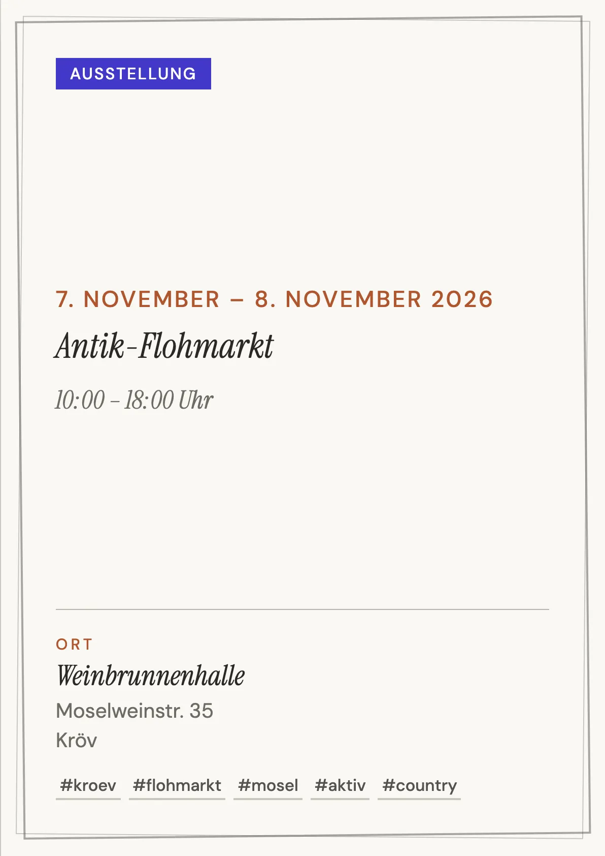 Veranstaltungsflyer