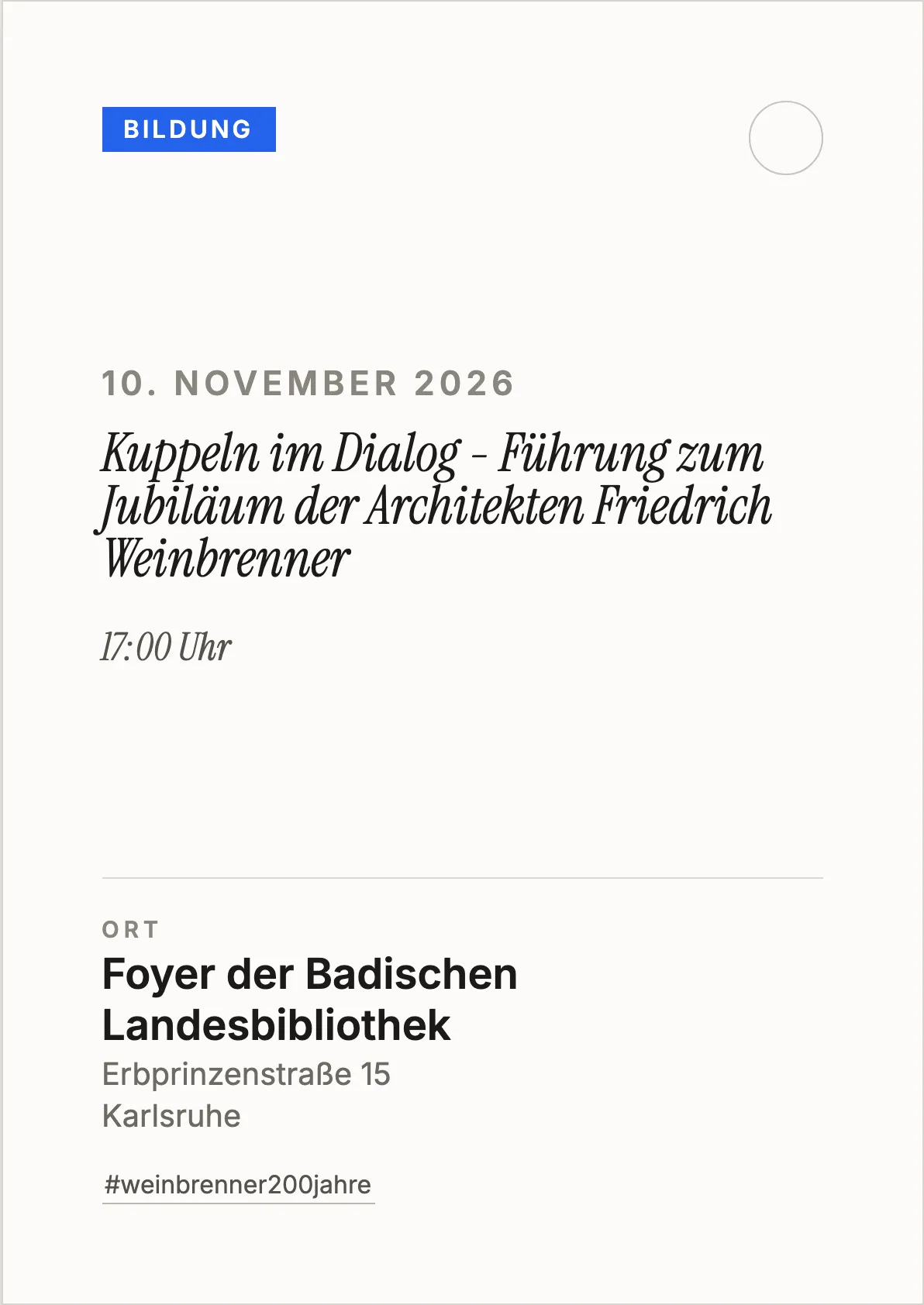 Veranstaltungsflyer