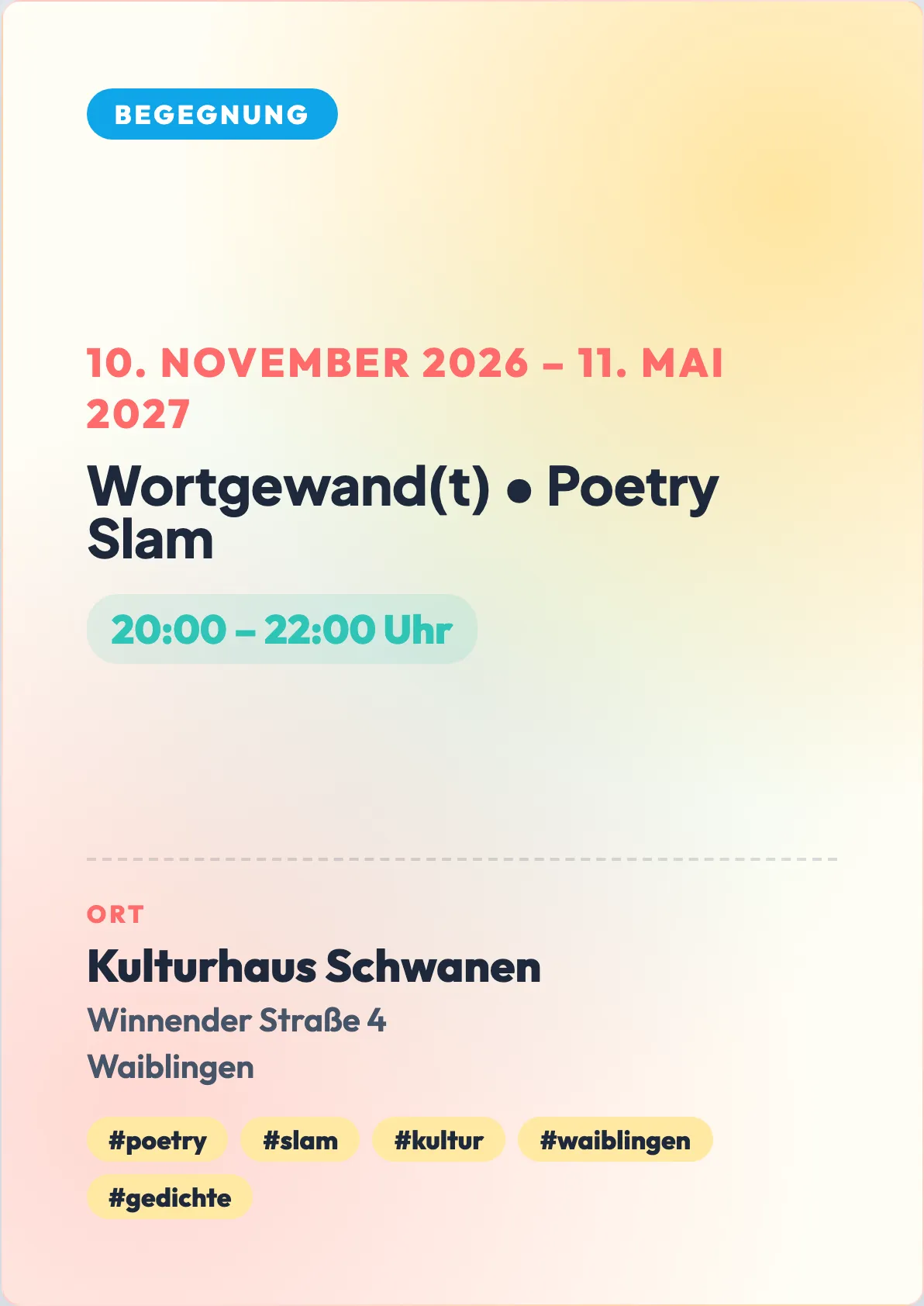 Veranstaltungsflyer