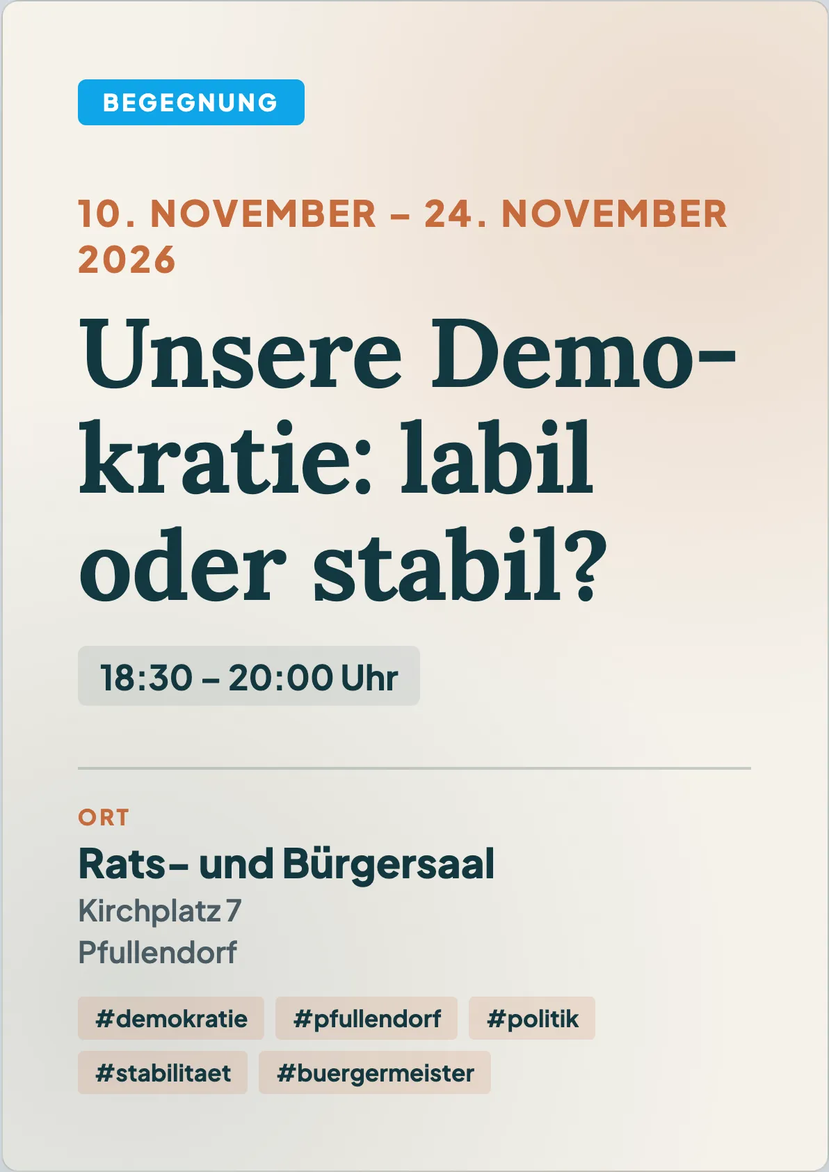 Veranstaltungsflyer