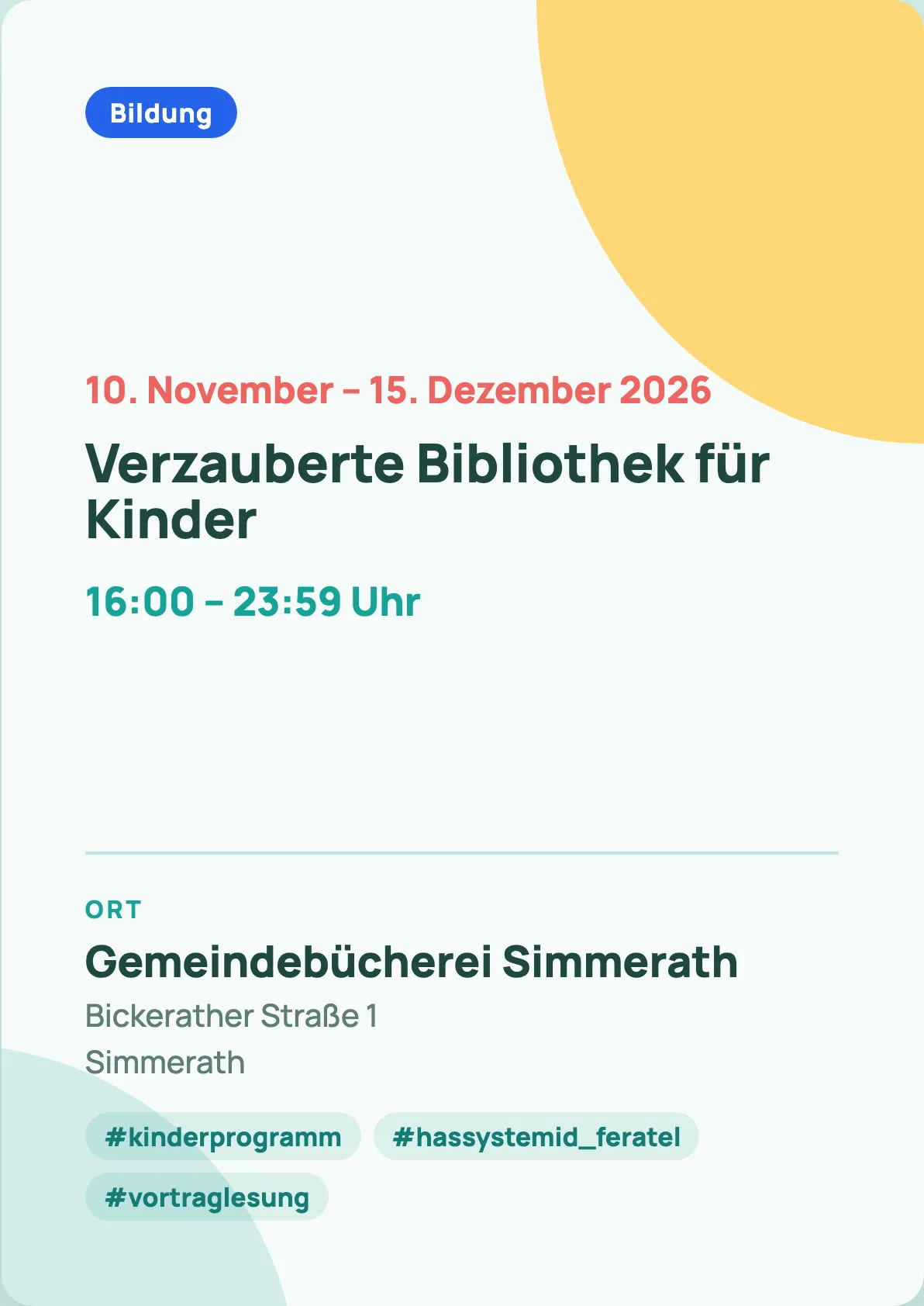 Veranstaltungsflyer