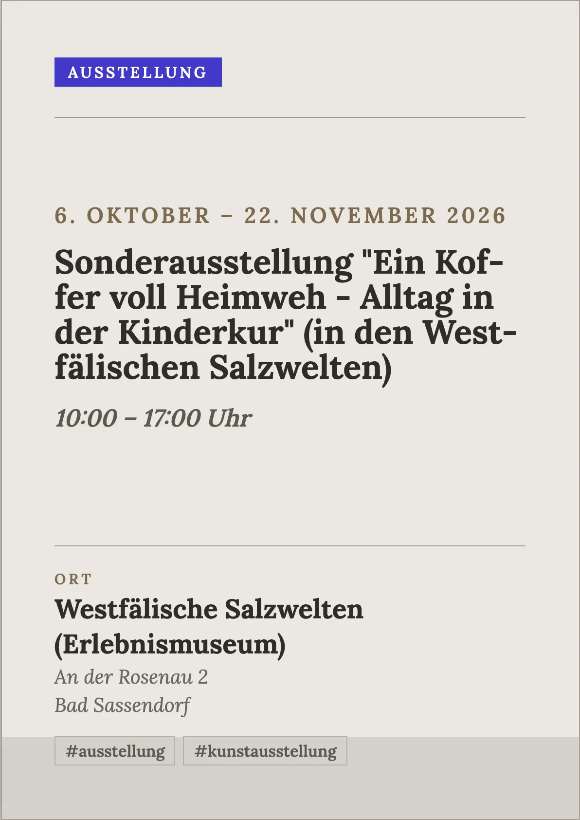 Veranstaltungsflyer