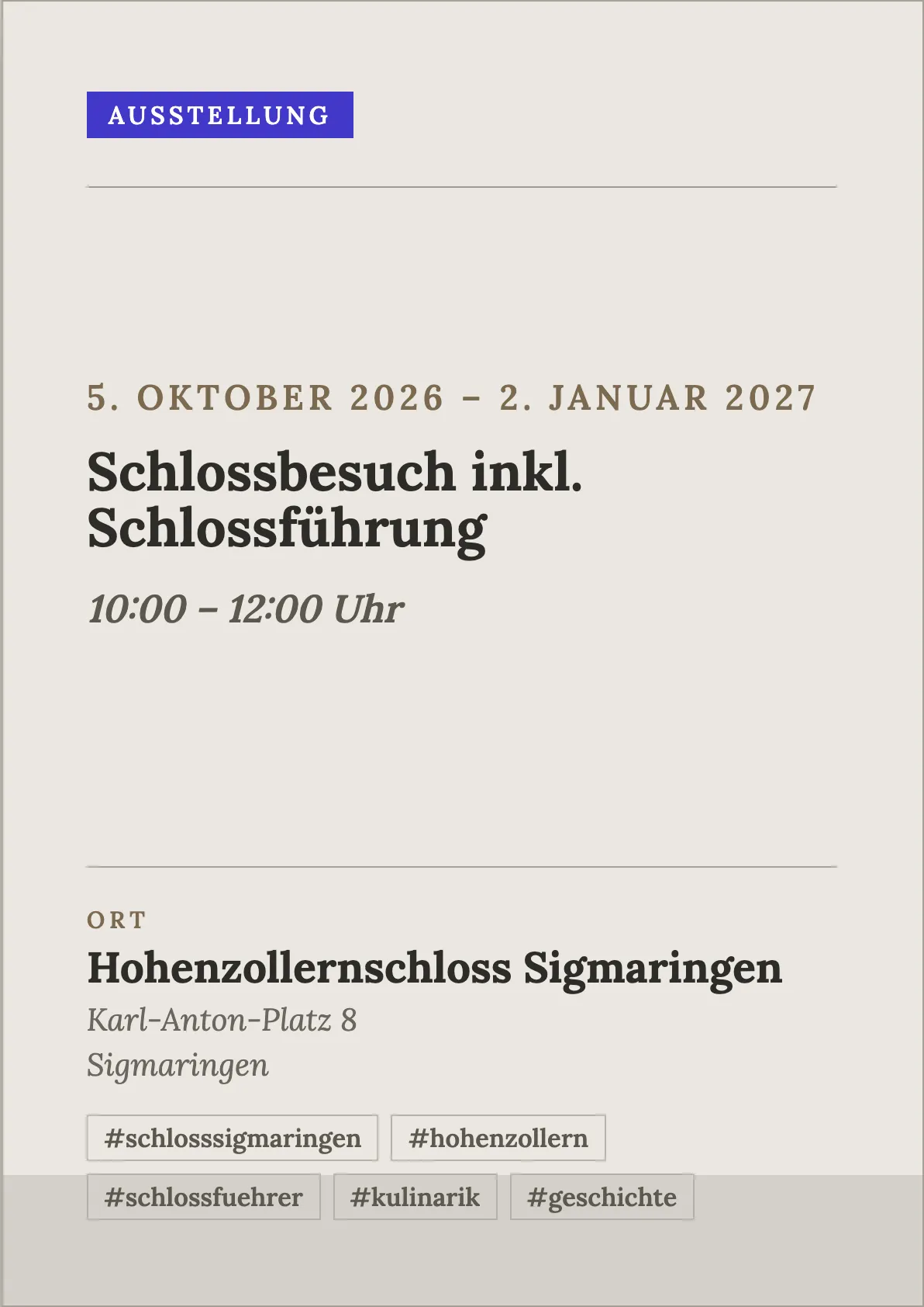 Veranstaltungsflyer