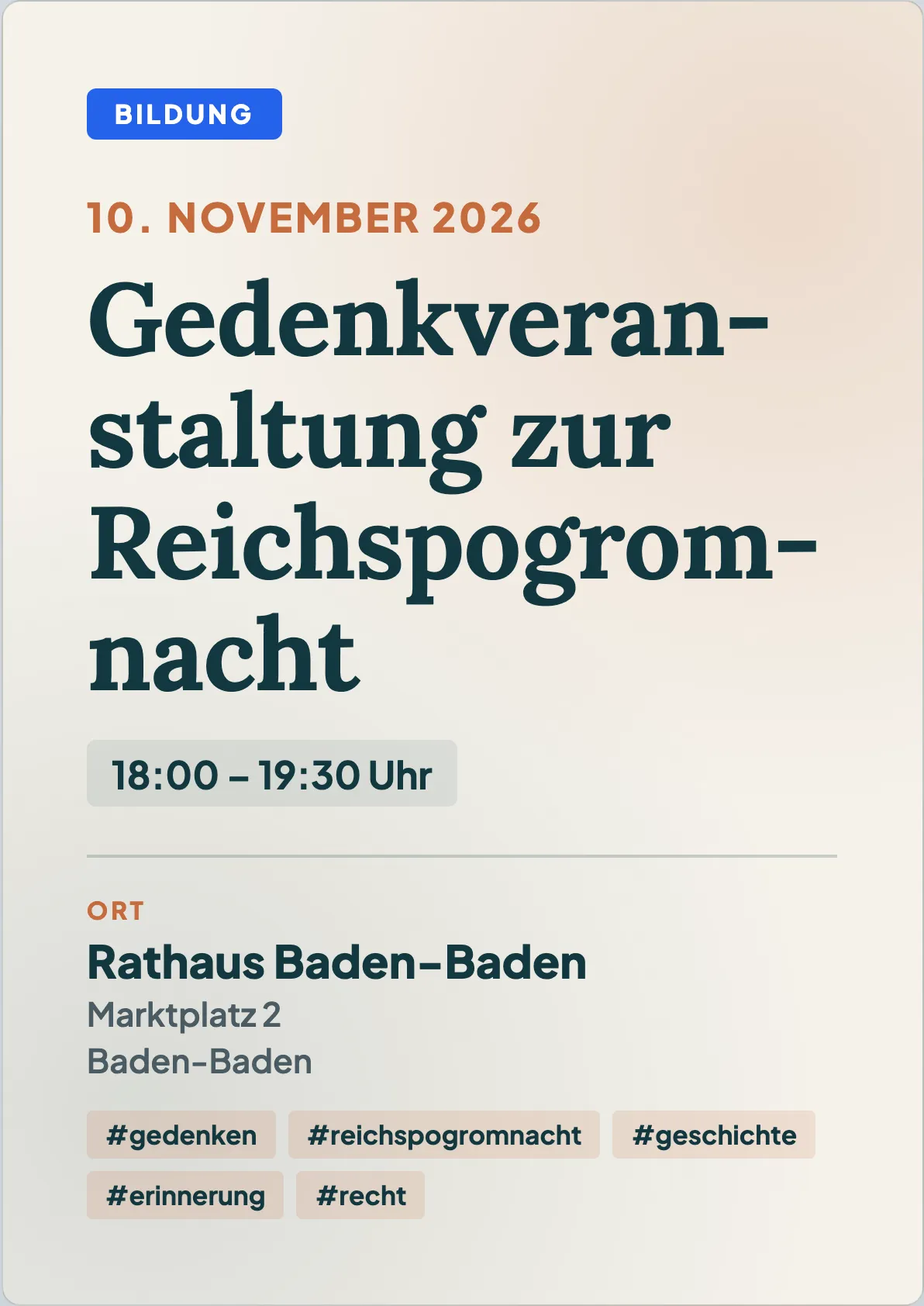 Veranstaltungsflyer