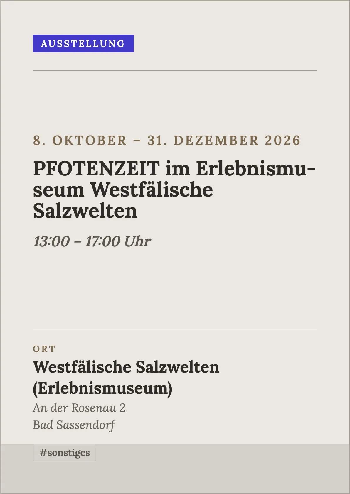 Veranstaltungsflyer