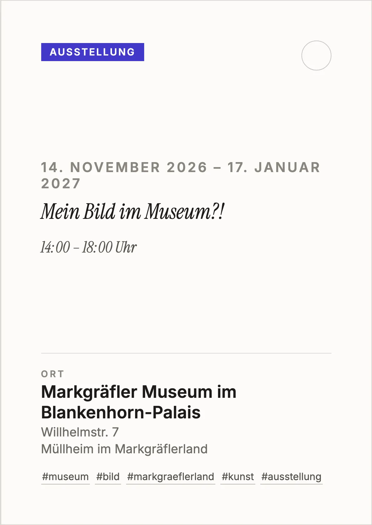 Veranstaltungsflyer