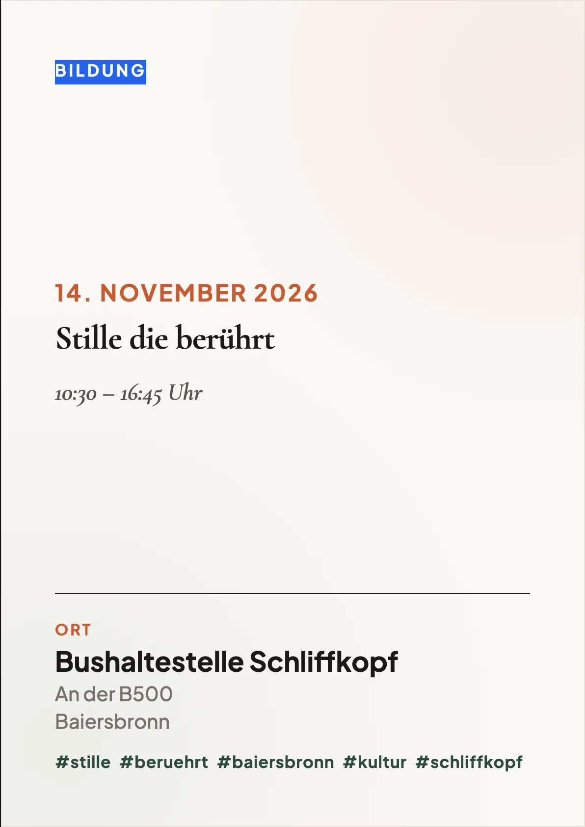 Veranstaltungsflyer
