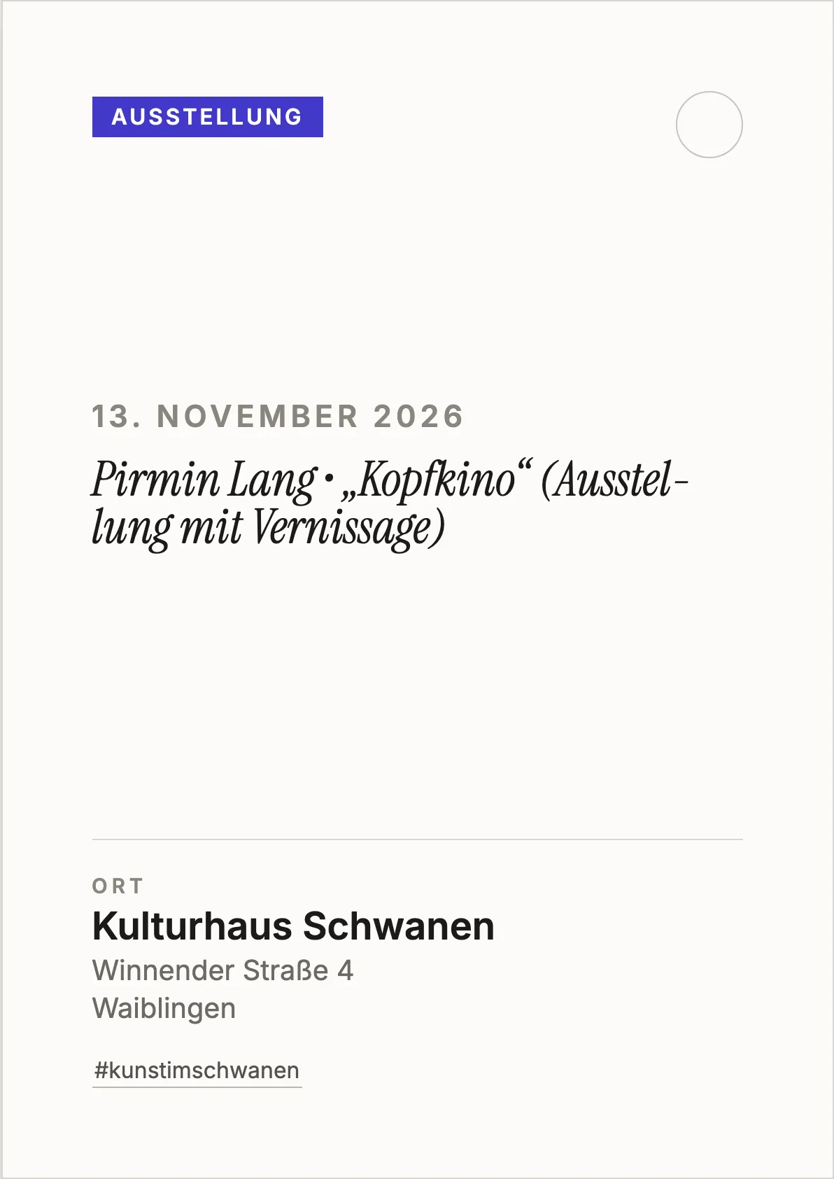 Veranstaltungsflyer