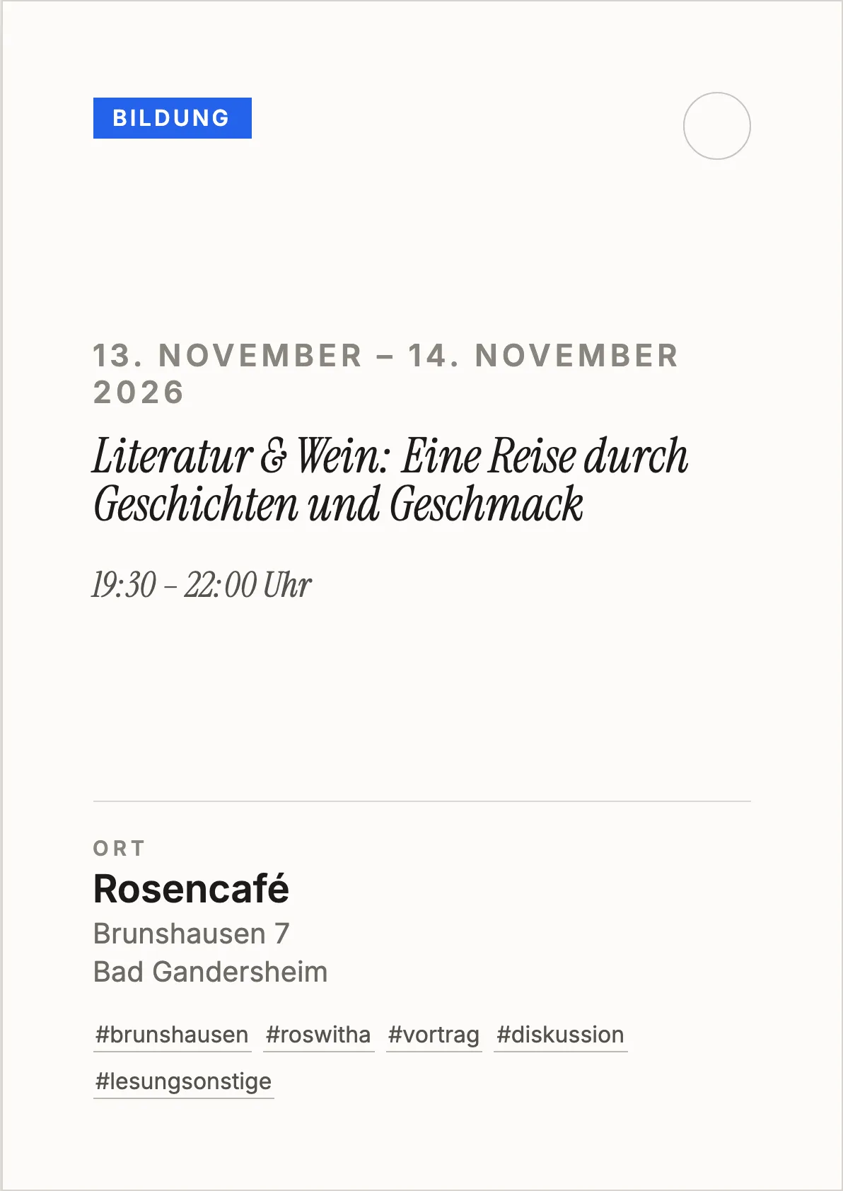 Veranstaltungsflyer