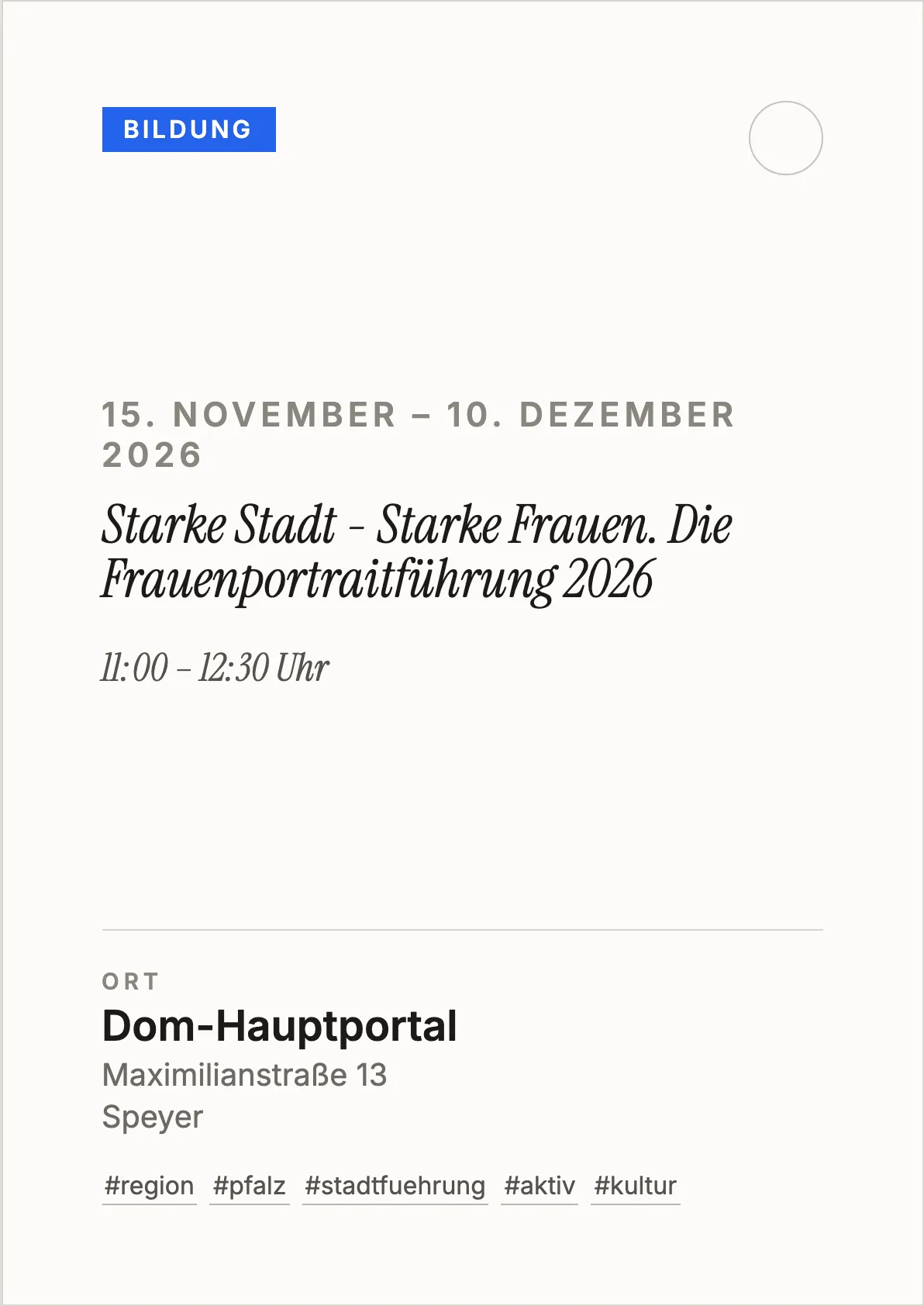 Veranstaltungsflyer