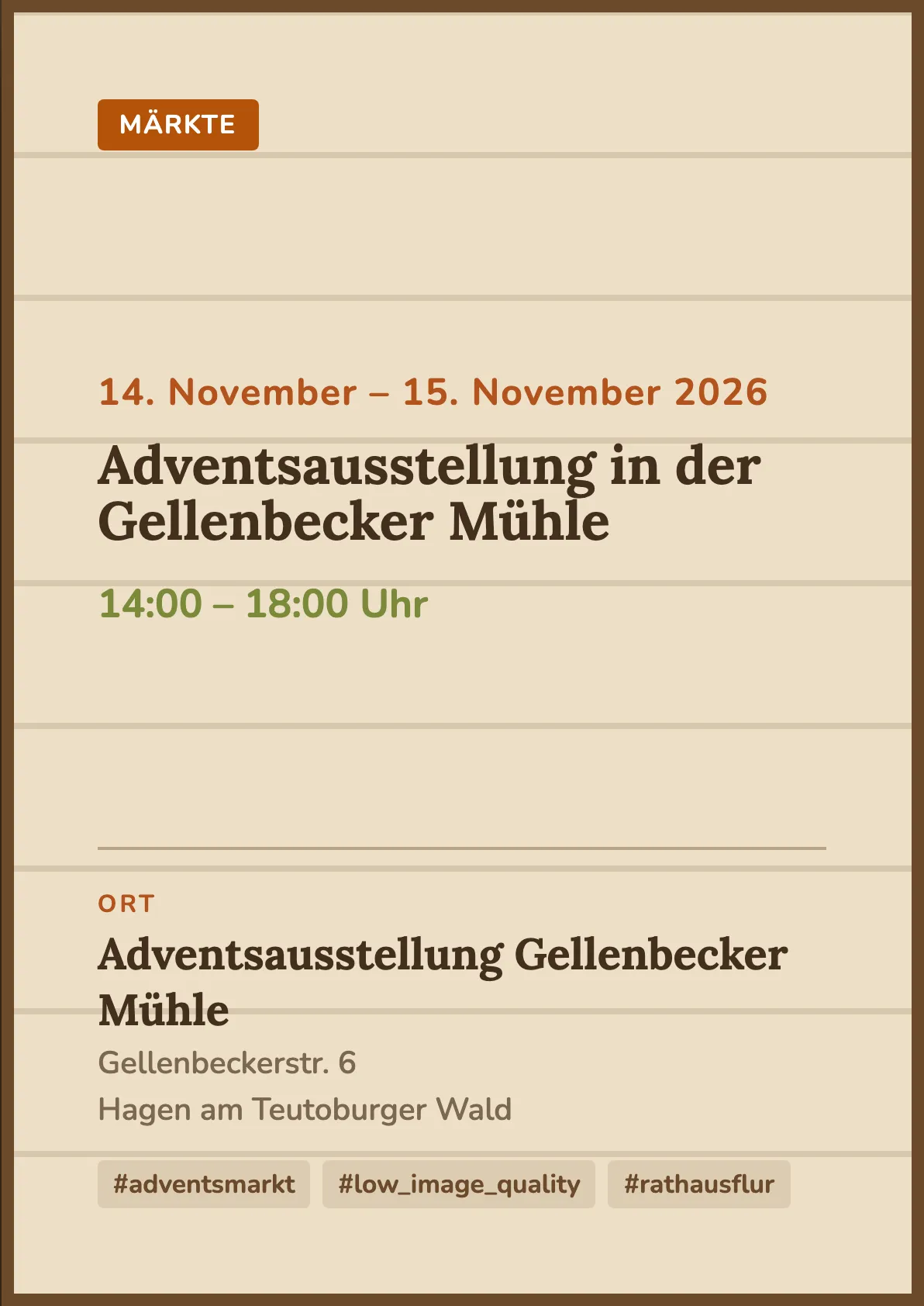 Veranstaltungsflyer