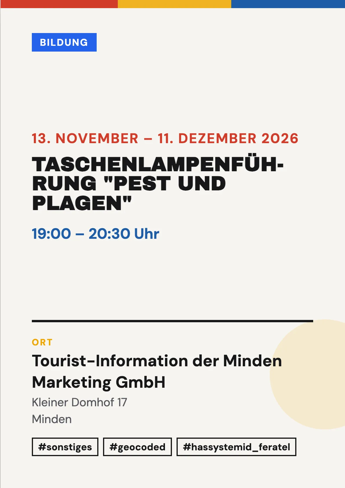 Veranstaltungsflyer
