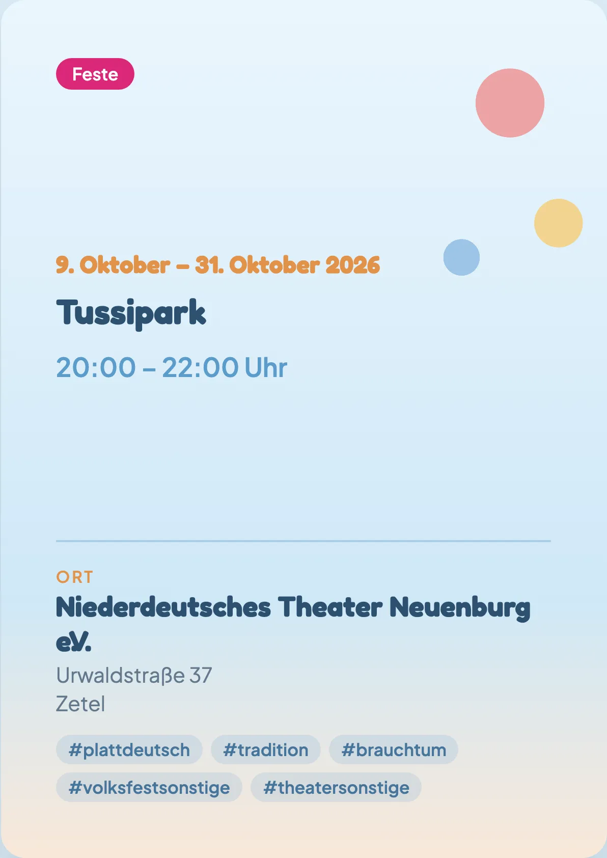 Veranstaltungsflyer