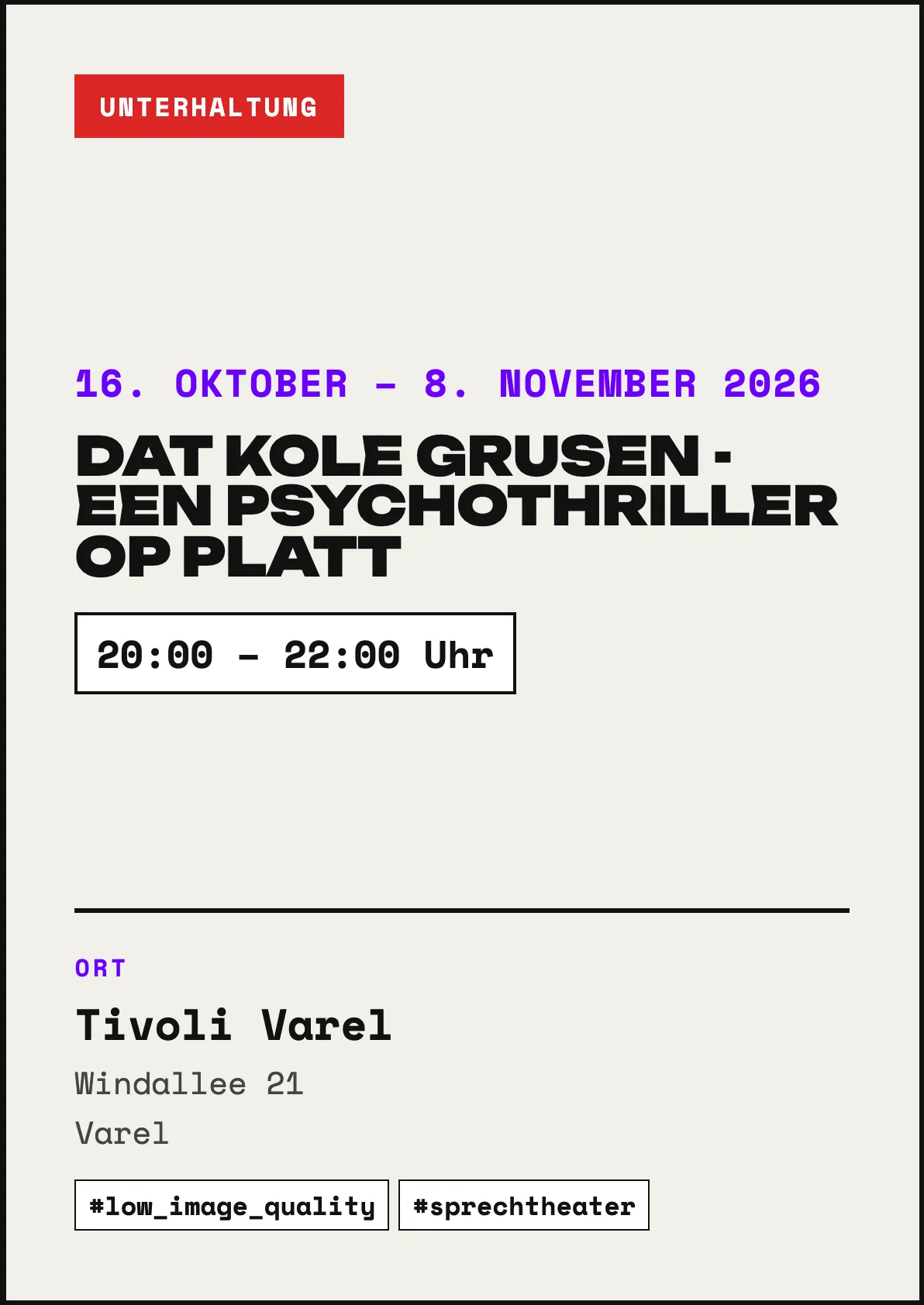 Veranstaltungsflyer