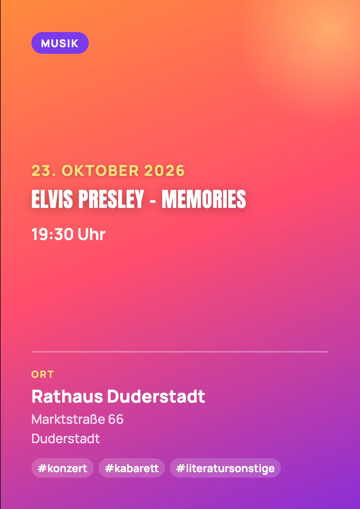 Veranstaltungsflyer
