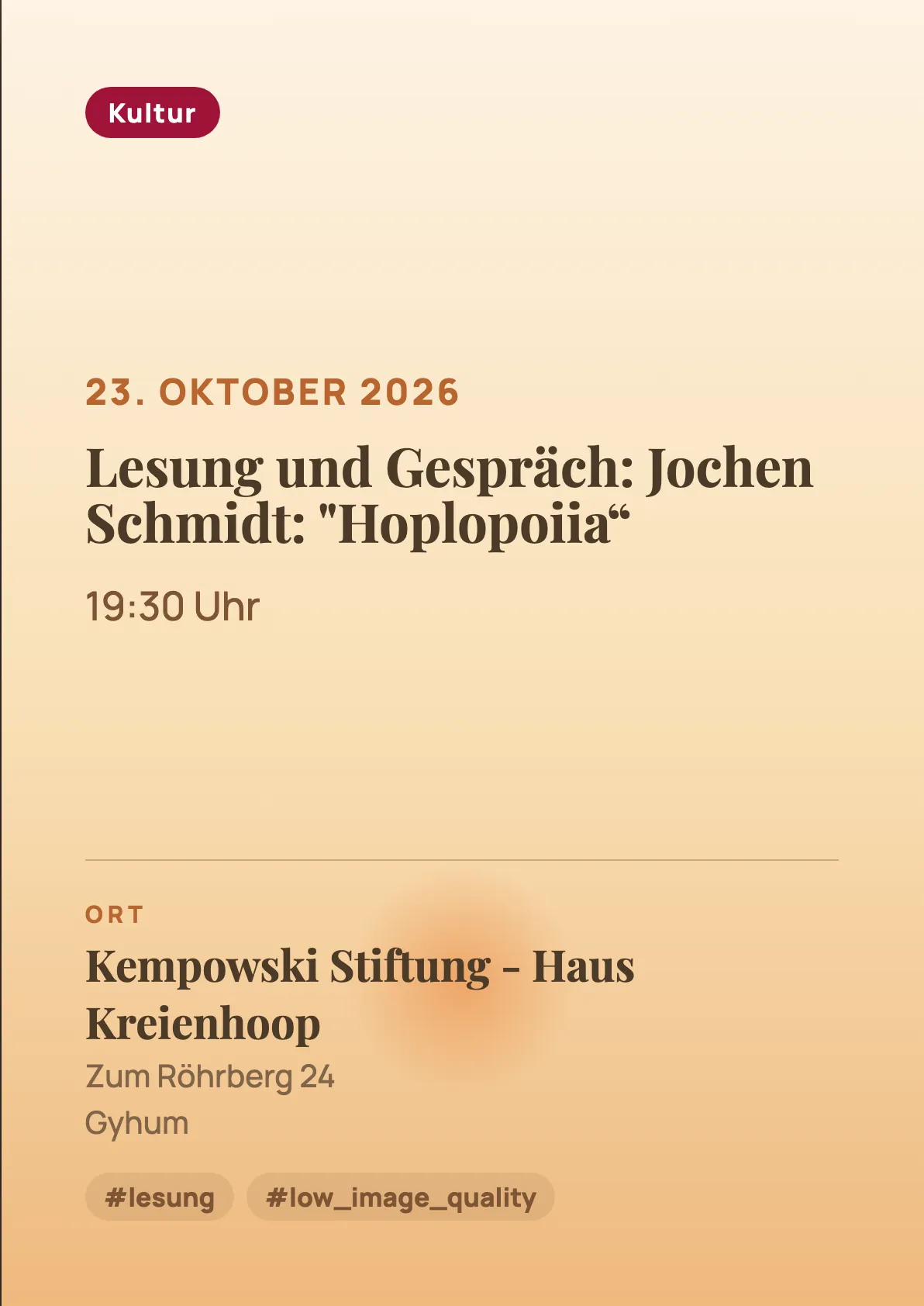 Veranstaltungsflyer