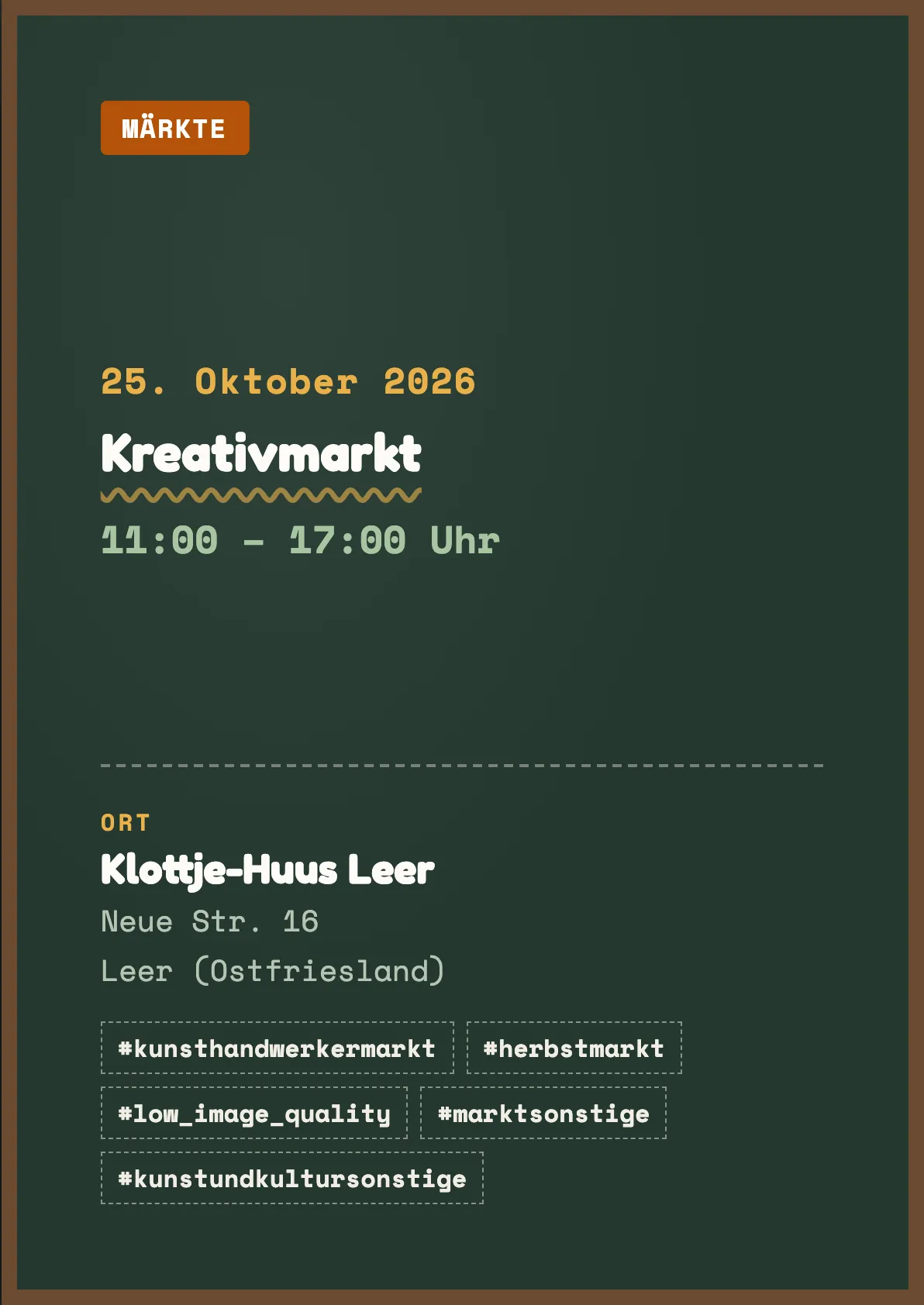 Veranstaltungsflyer