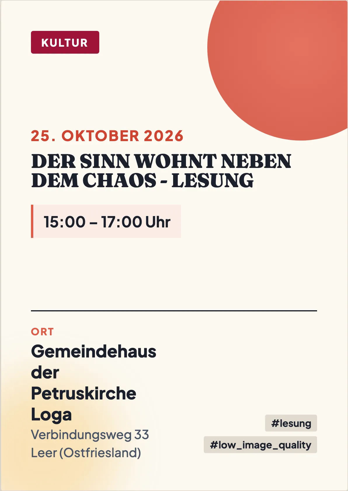 Veranstaltungsflyer