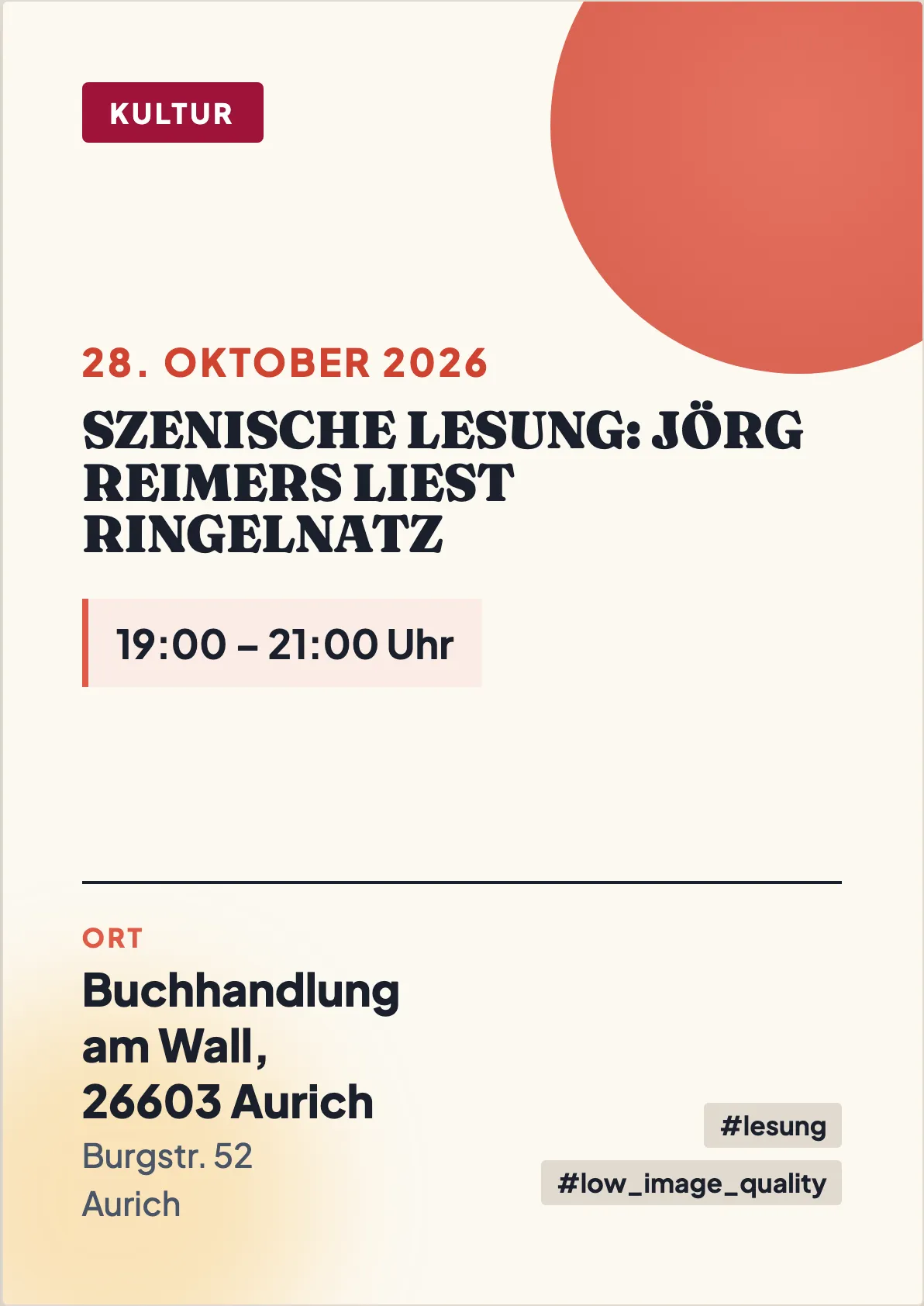 Veranstaltungsflyer