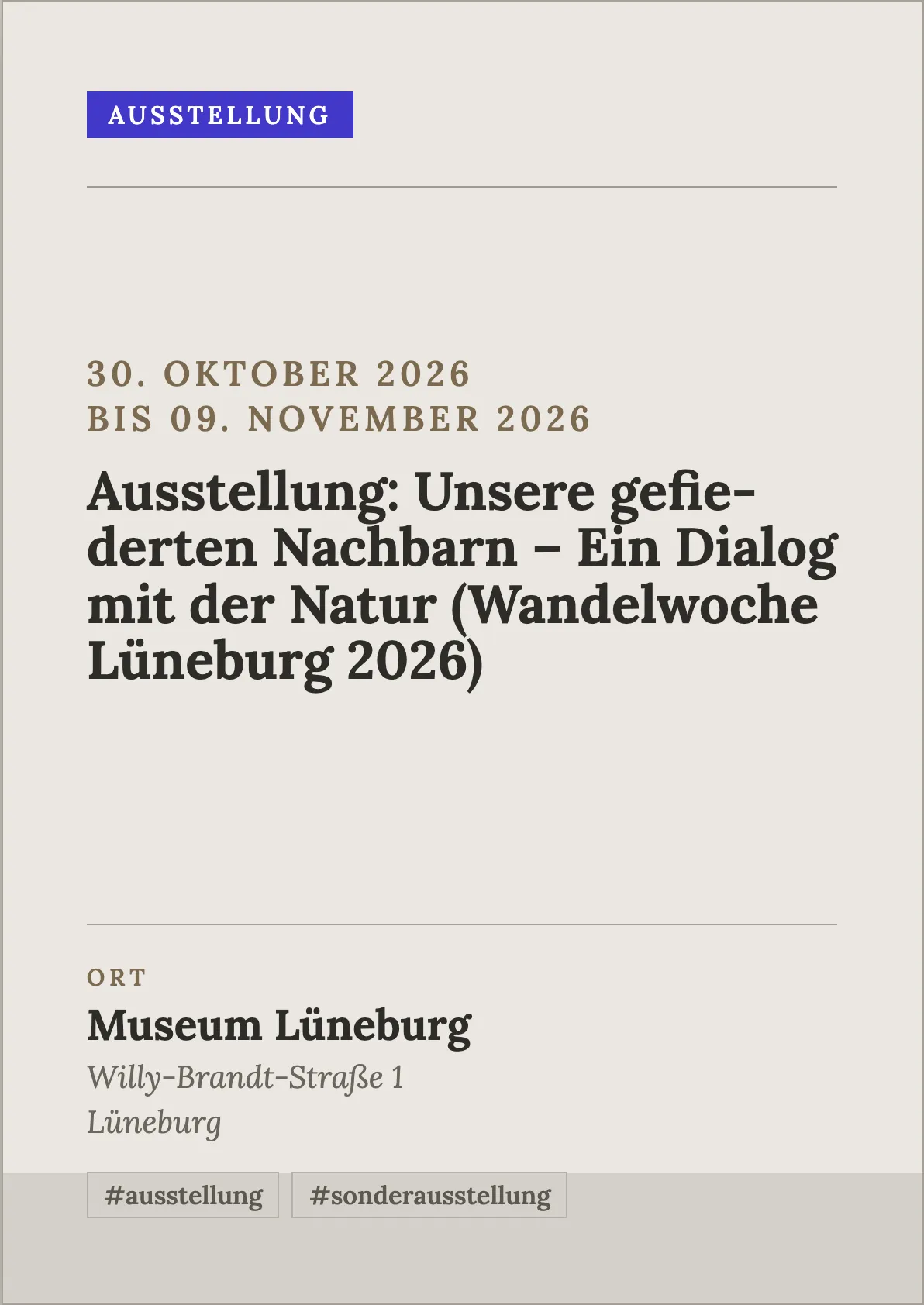 Veranstaltungsflyer