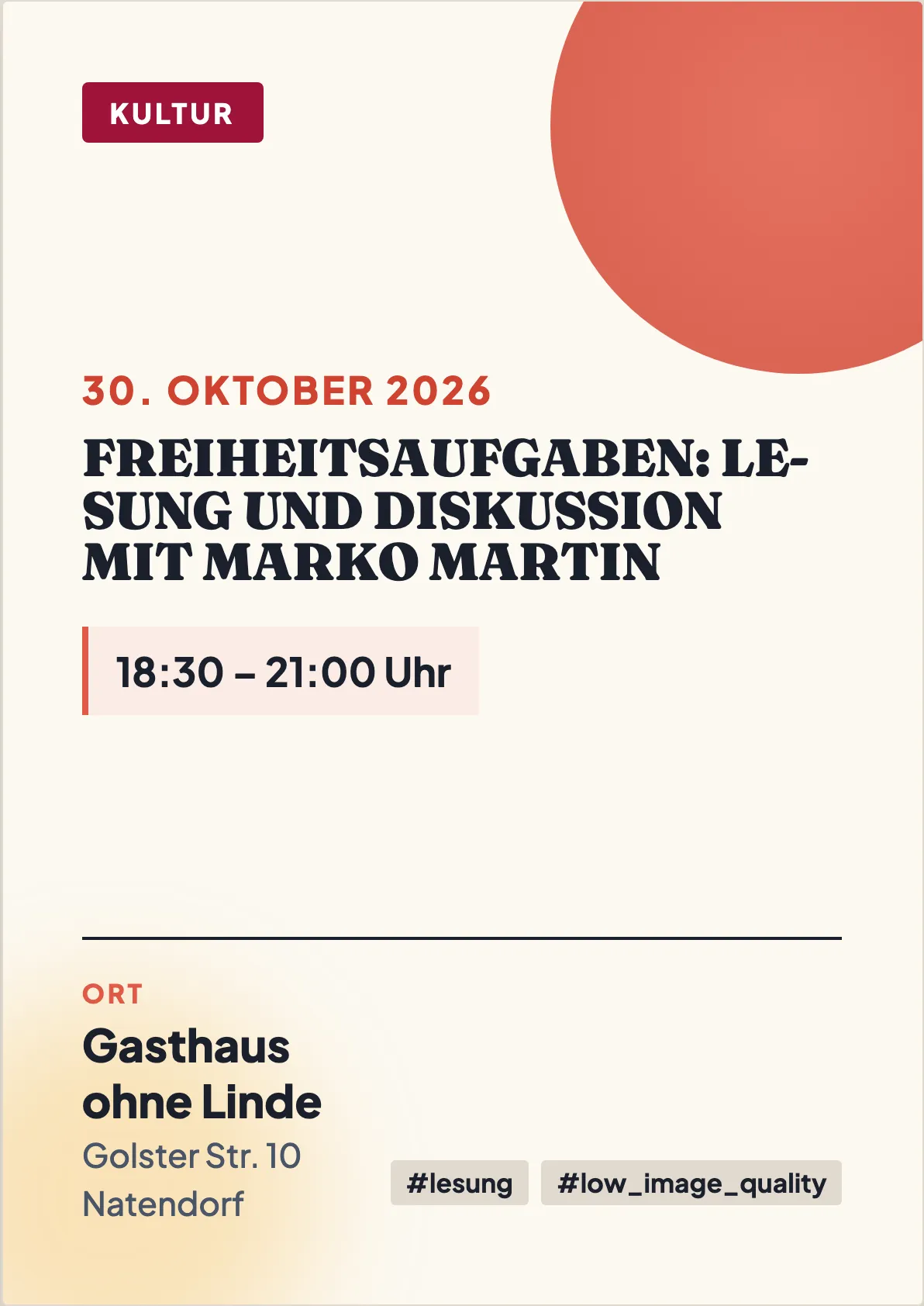 Veranstaltungsflyer