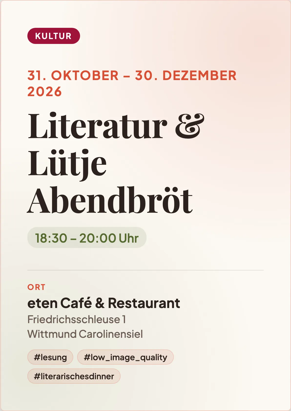 Veranstaltungsflyer