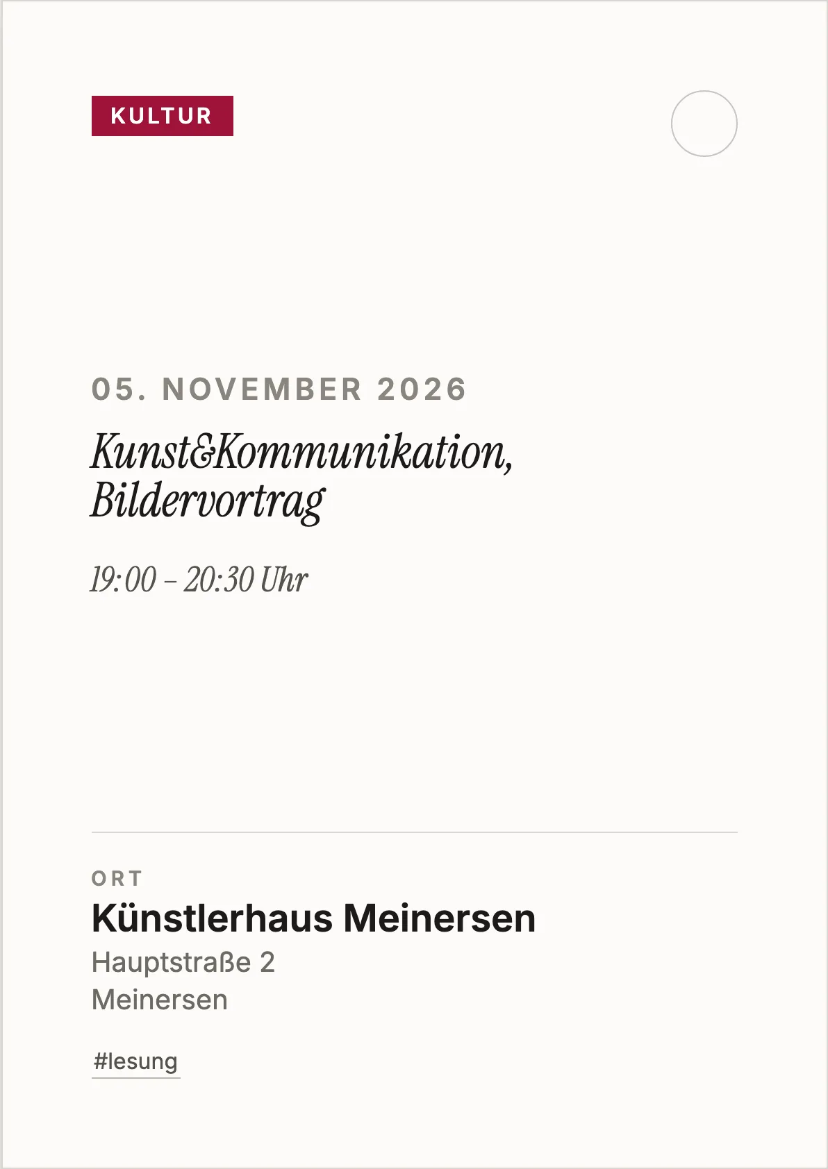 Veranstaltungsflyer