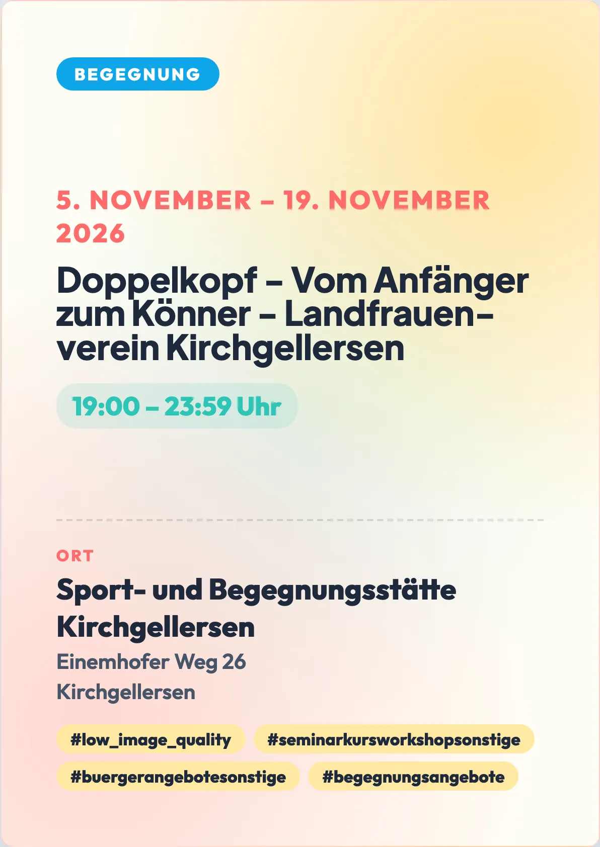 Veranstaltungsflyer