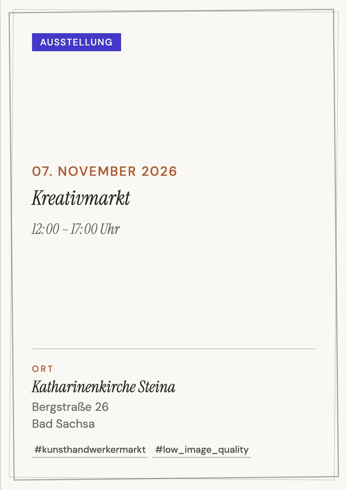 Veranstaltungsflyer