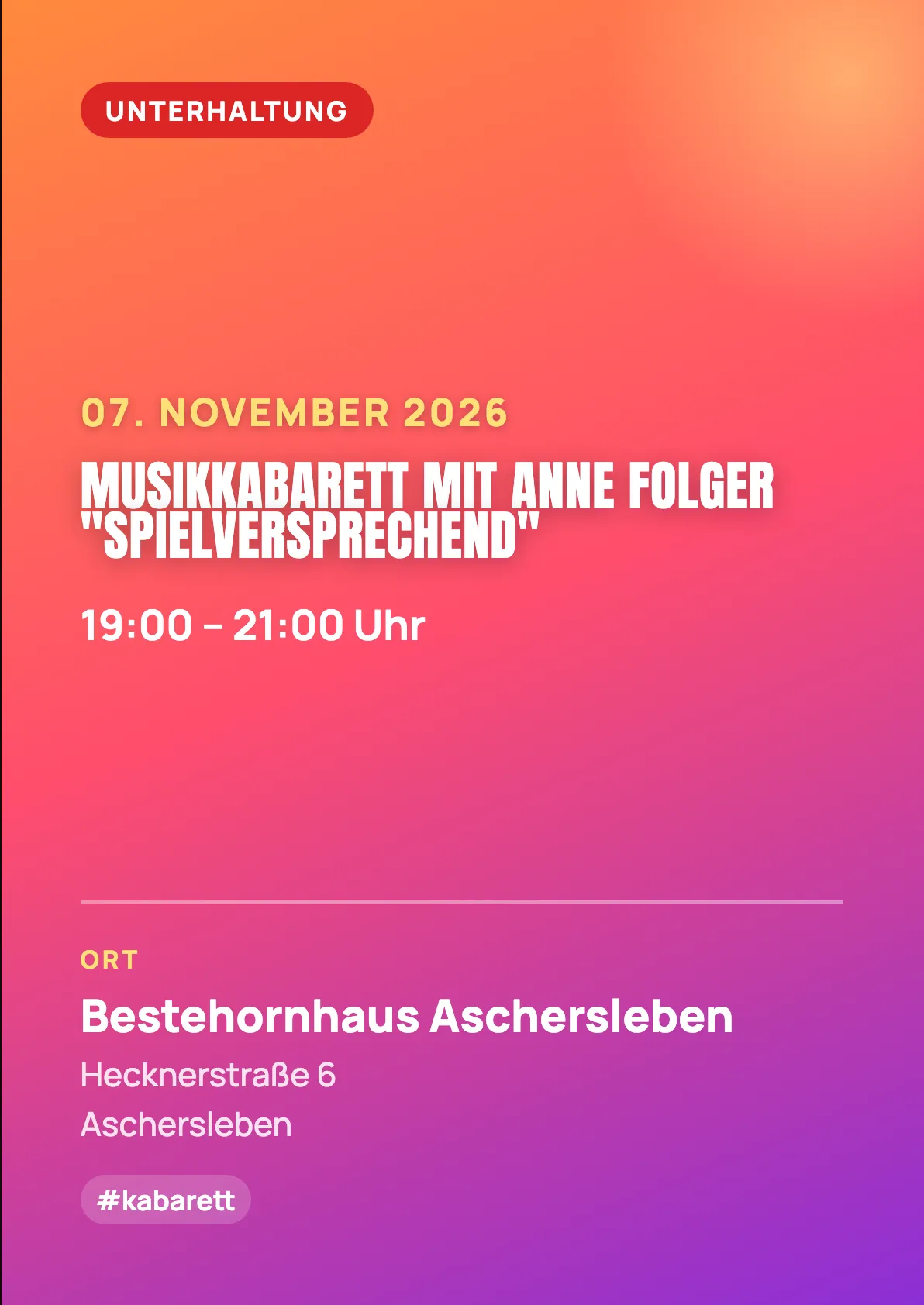 Veranstaltungsflyer