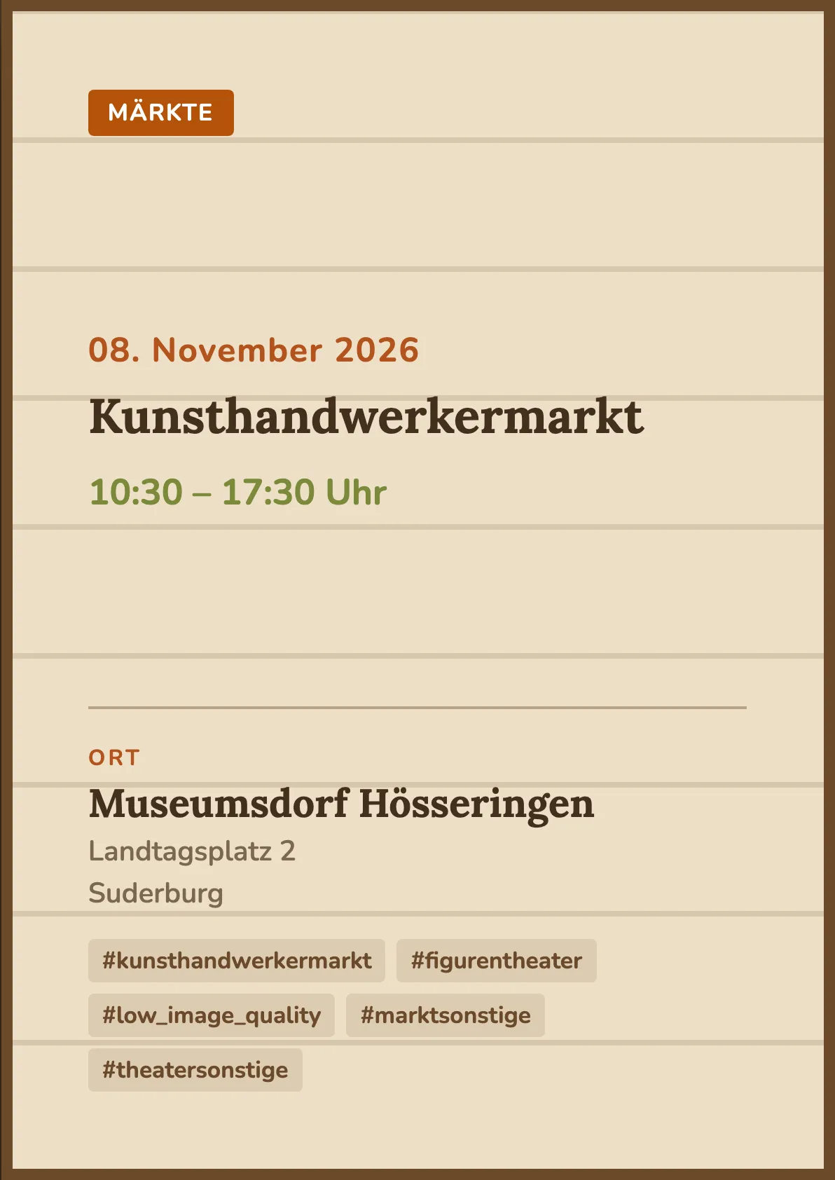 Veranstaltungsflyer