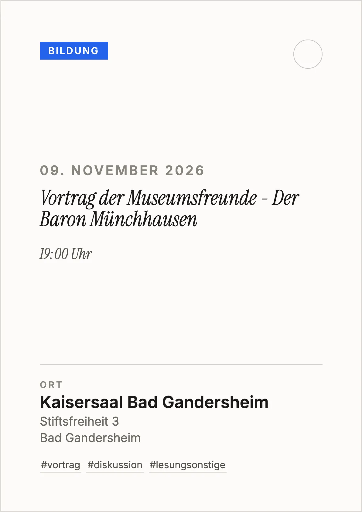 Veranstaltungsflyer