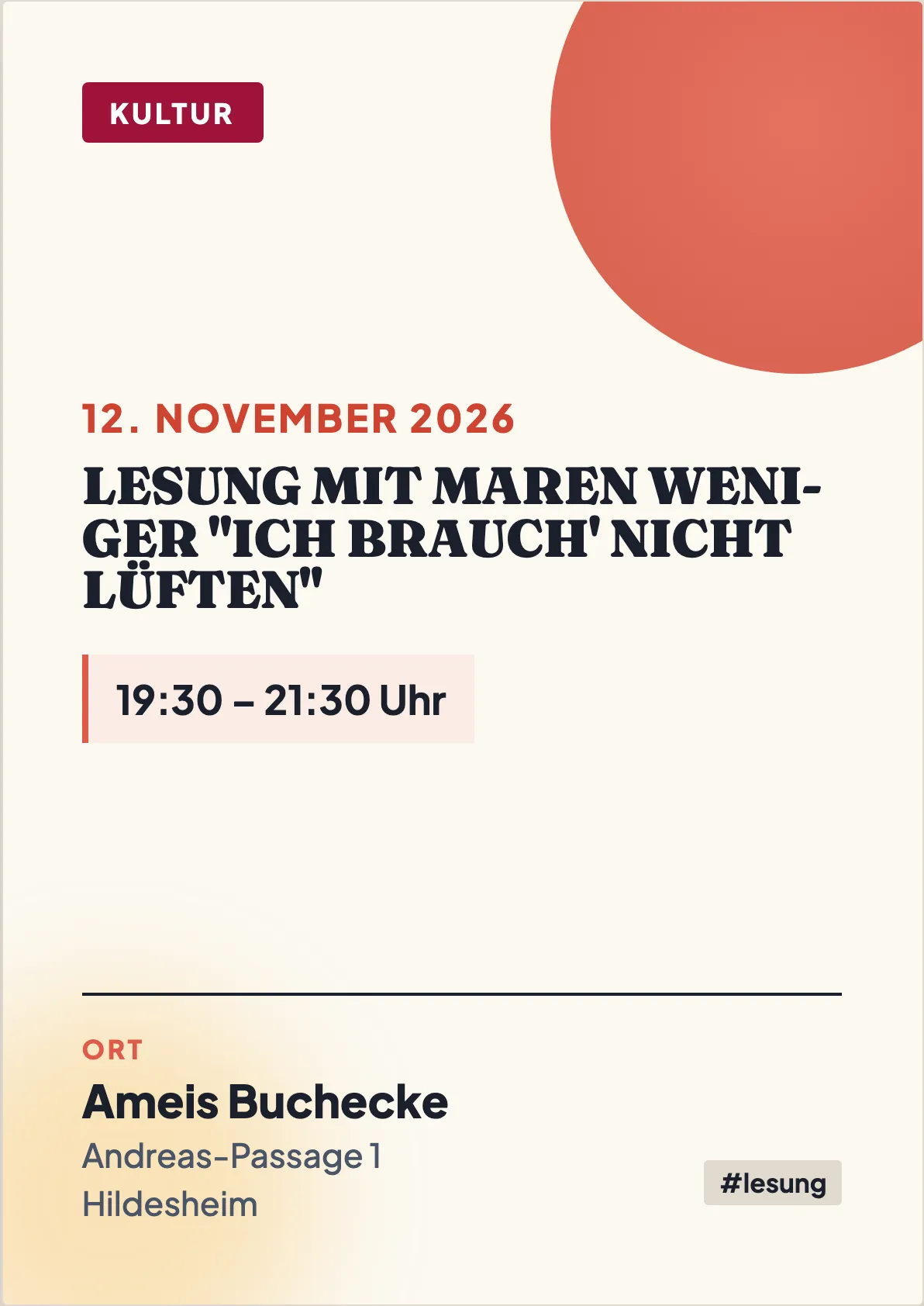 Veranstaltungsflyer