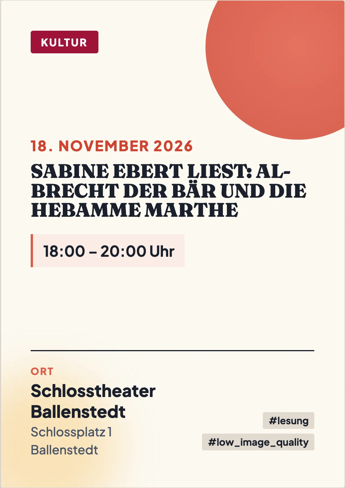 Veranstaltungsflyer