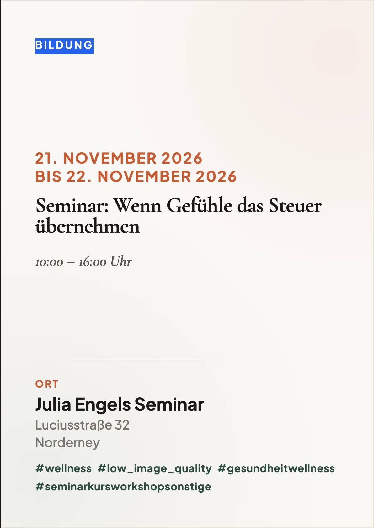 Veranstaltungsflyer