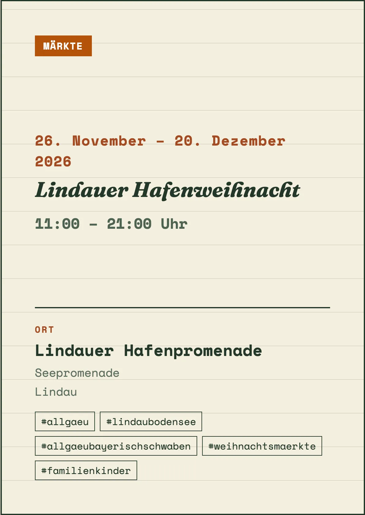 Veranstaltungsflyer