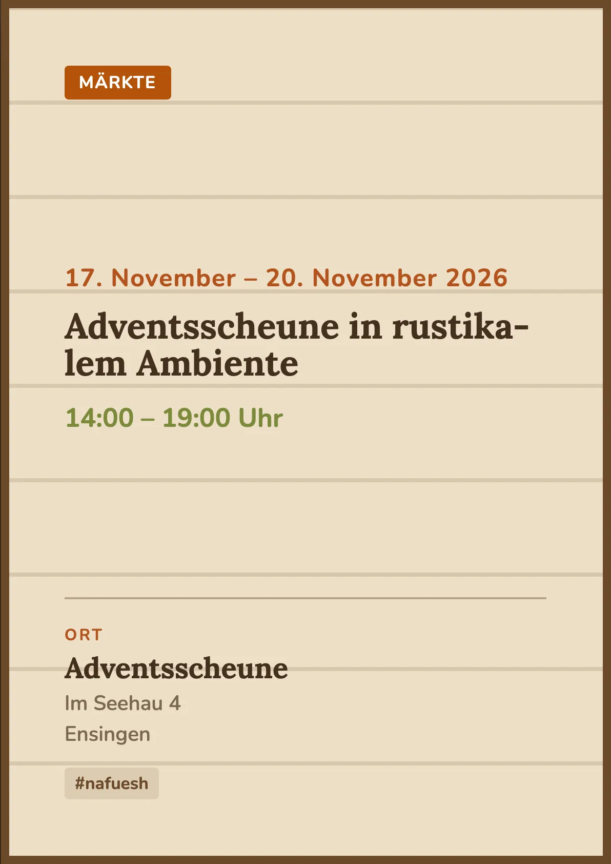 Veranstaltungsflyer