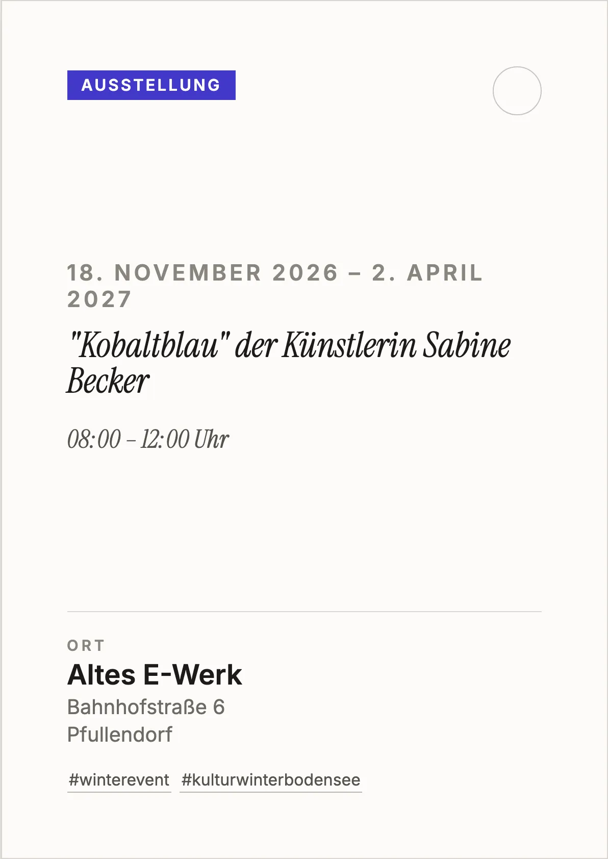 Veranstaltungsflyer