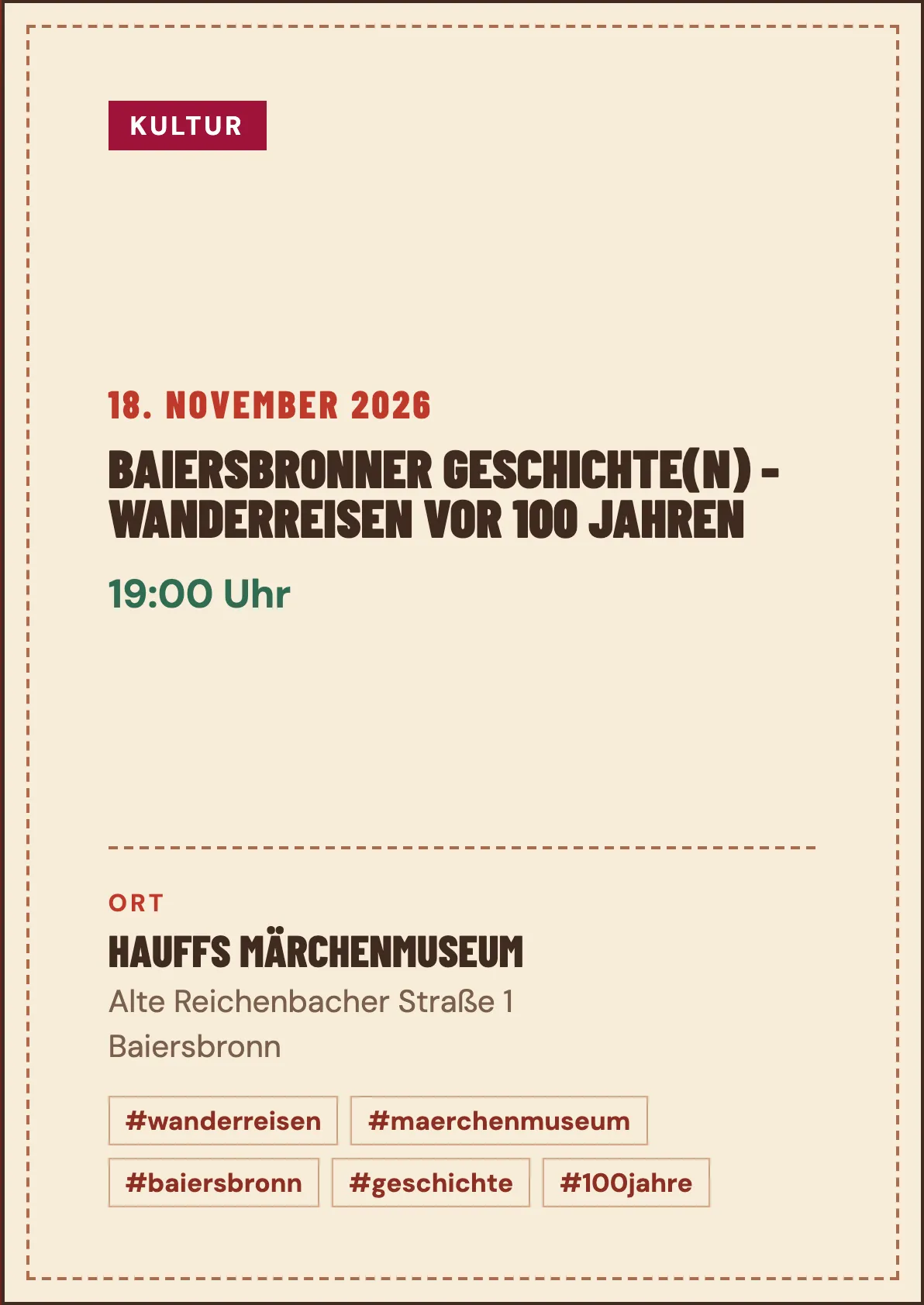 Veranstaltungsflyer