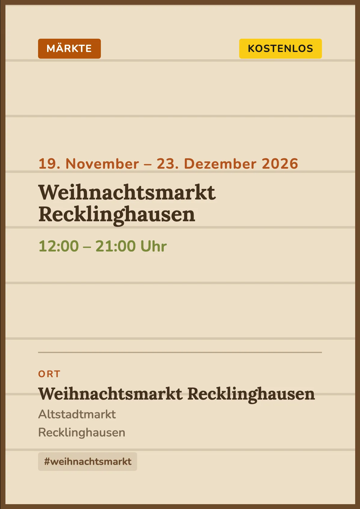 Veranstaltungsflyer