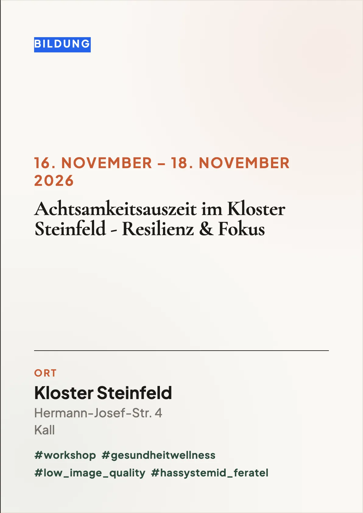 Veranstaltungsflyer